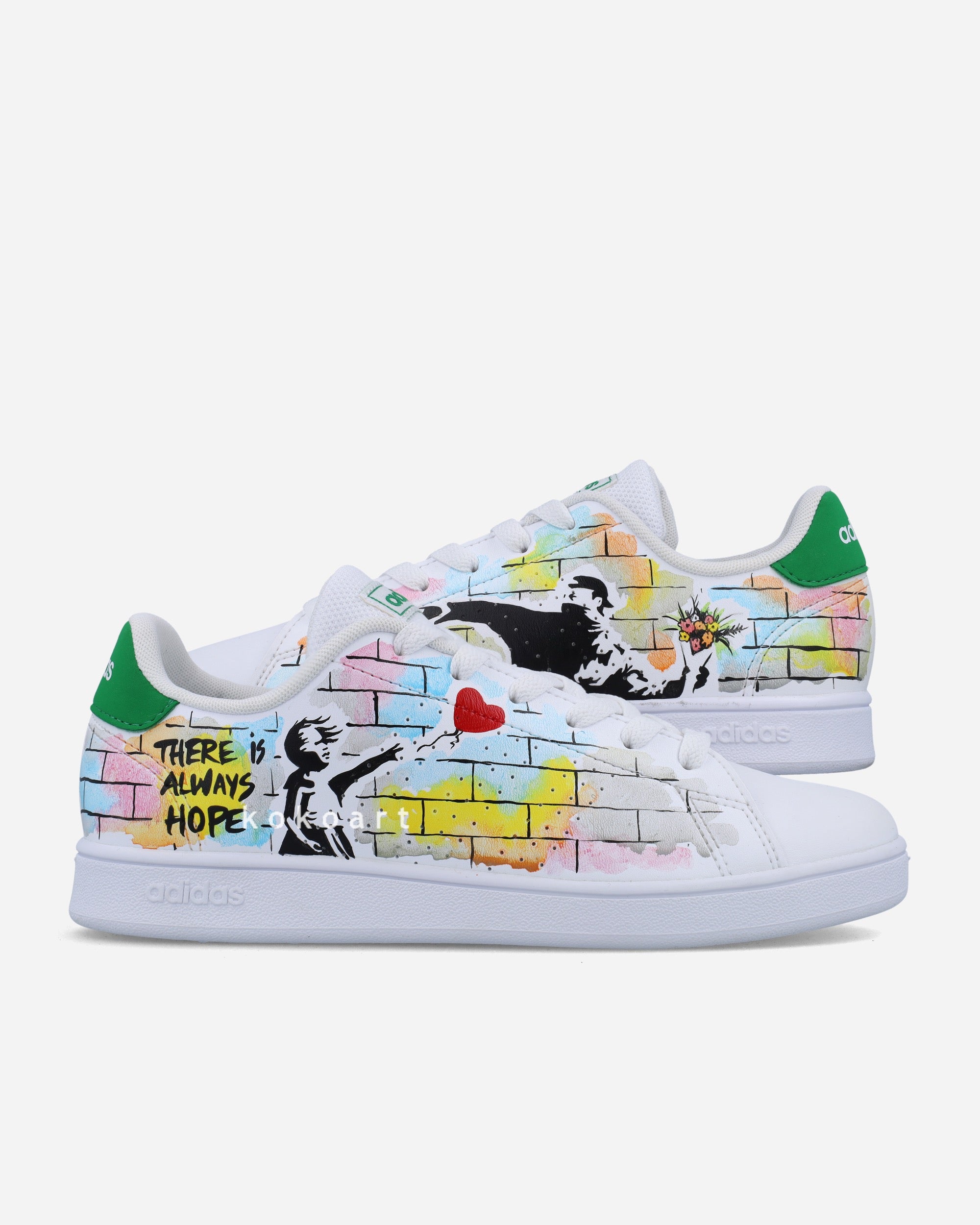 Adidas Hand Painted Girl with Balloon