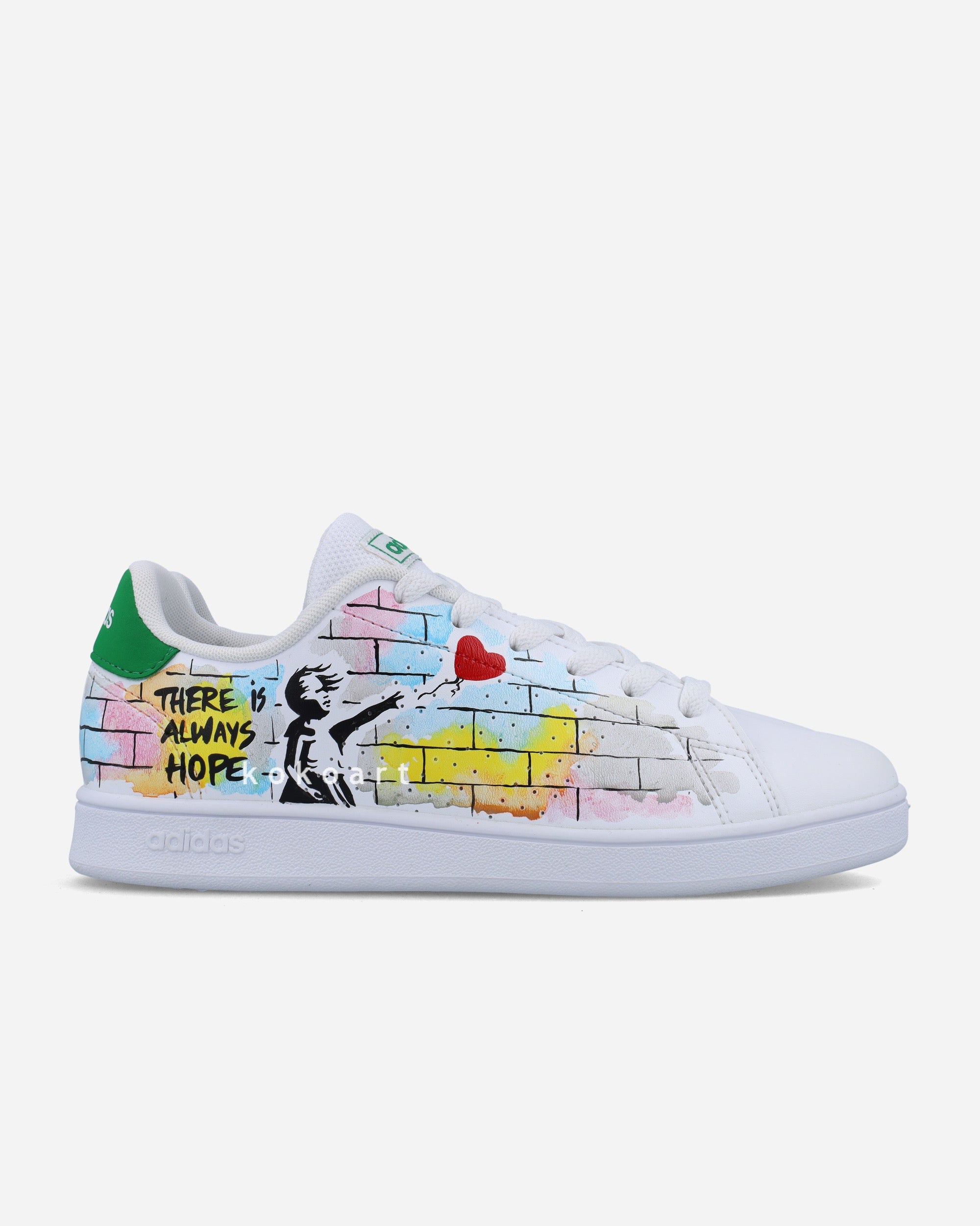 Adidas Hand Painted Girl with Balloon