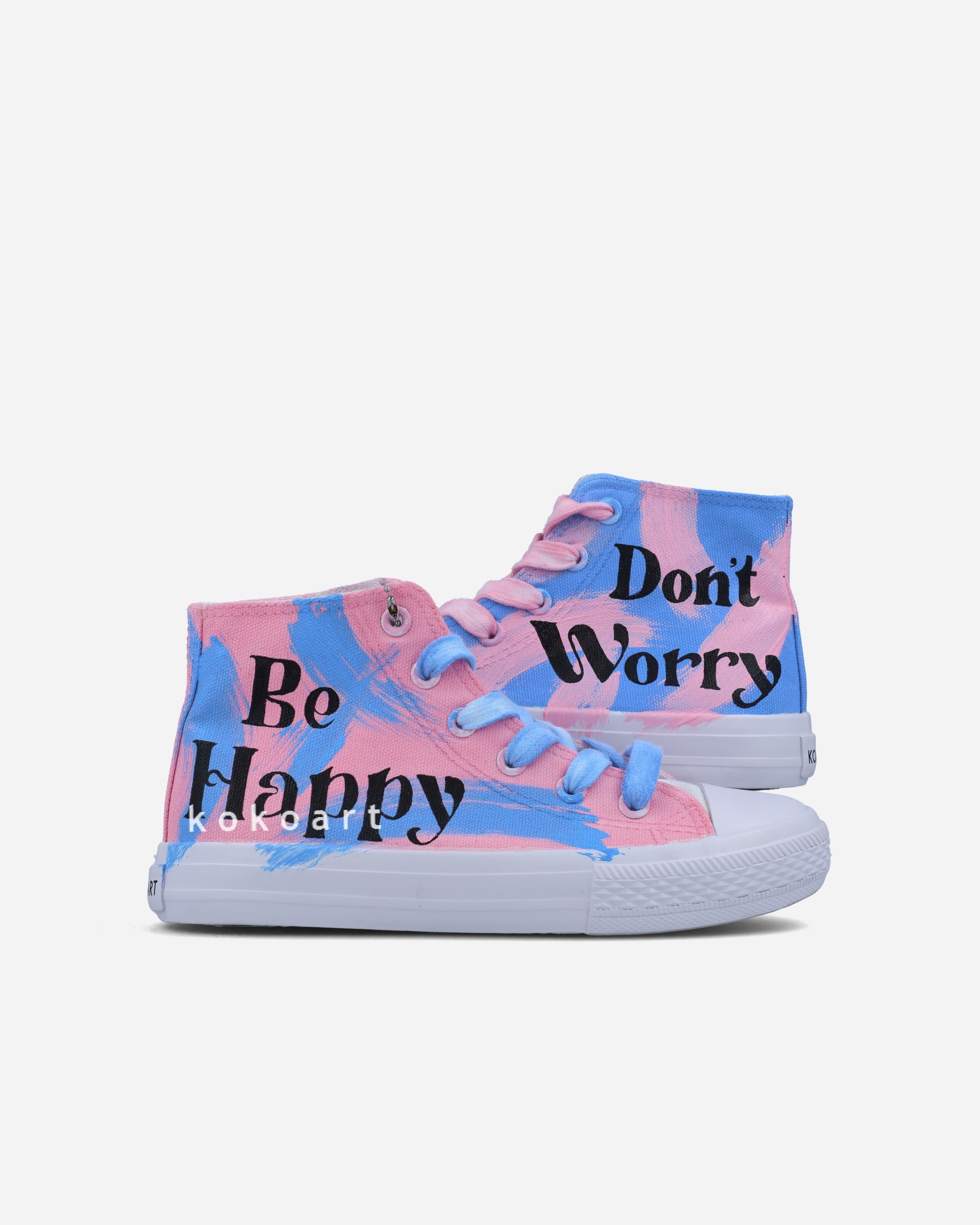 Don't Worry Be Happy Hand Painted Shoes