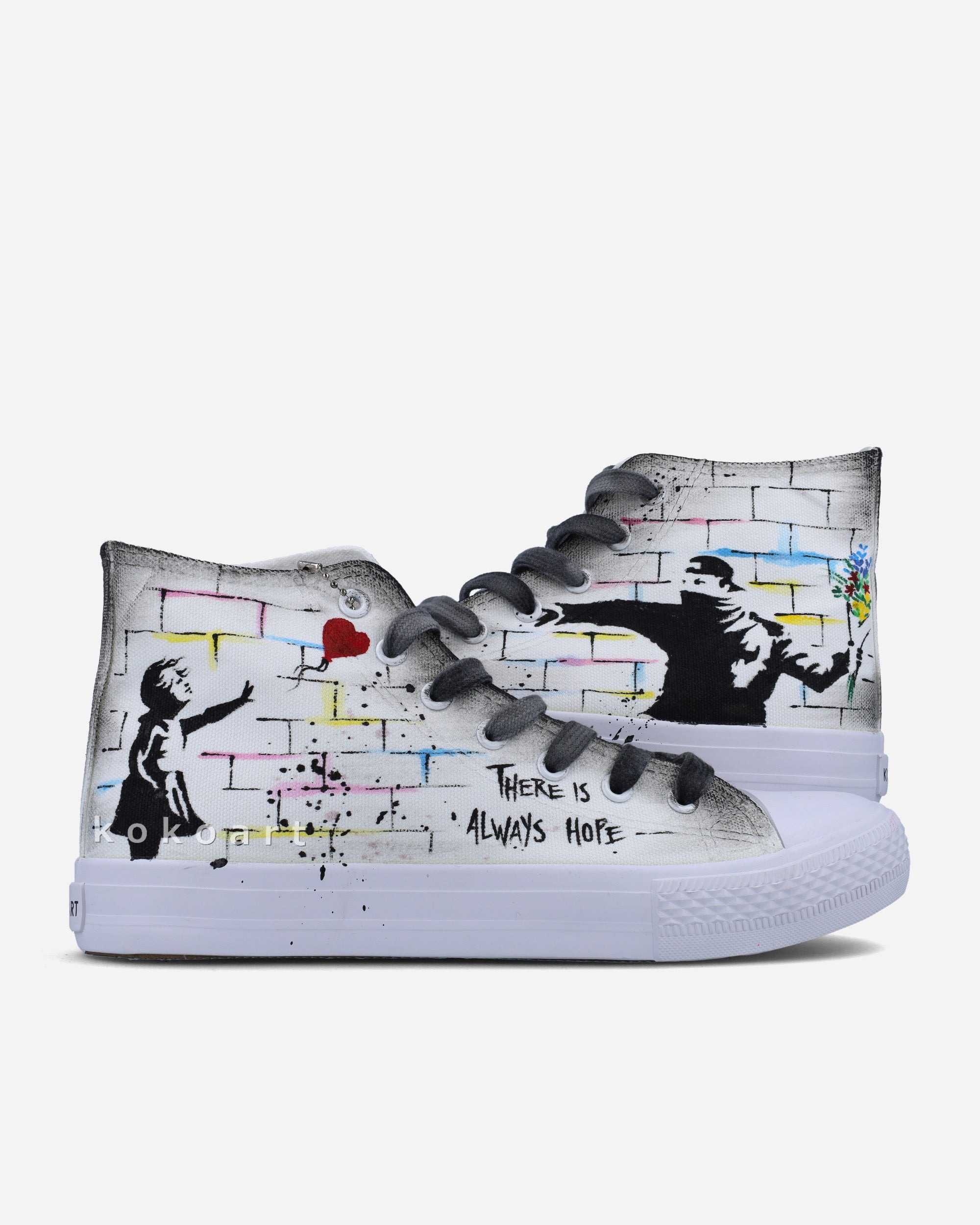 Banksy Hand Painted Shoes