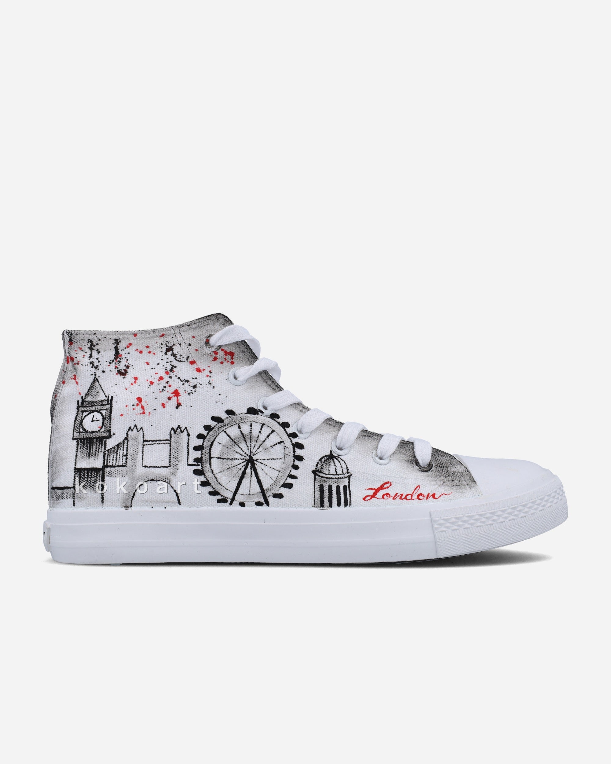 London Doodles Hand Painted Shoes