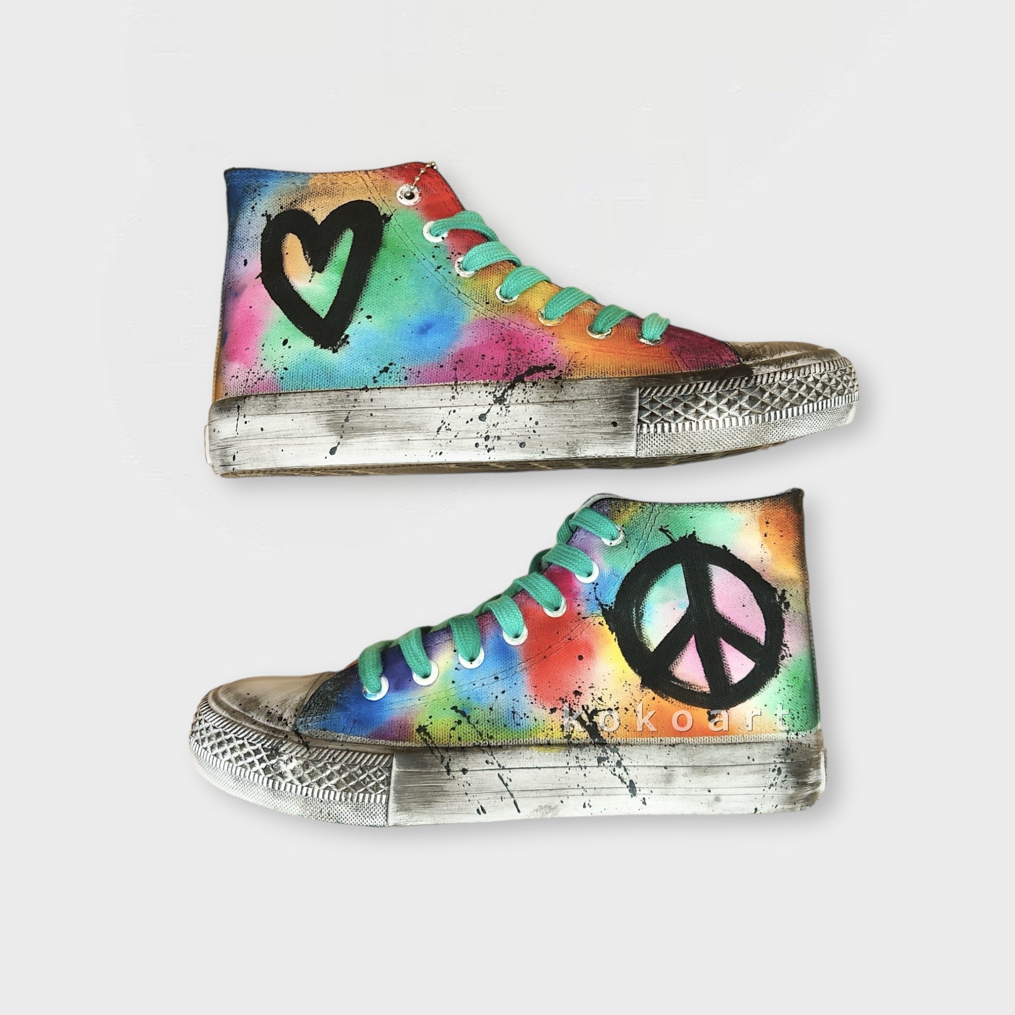 Peace Hand Painted Shoes