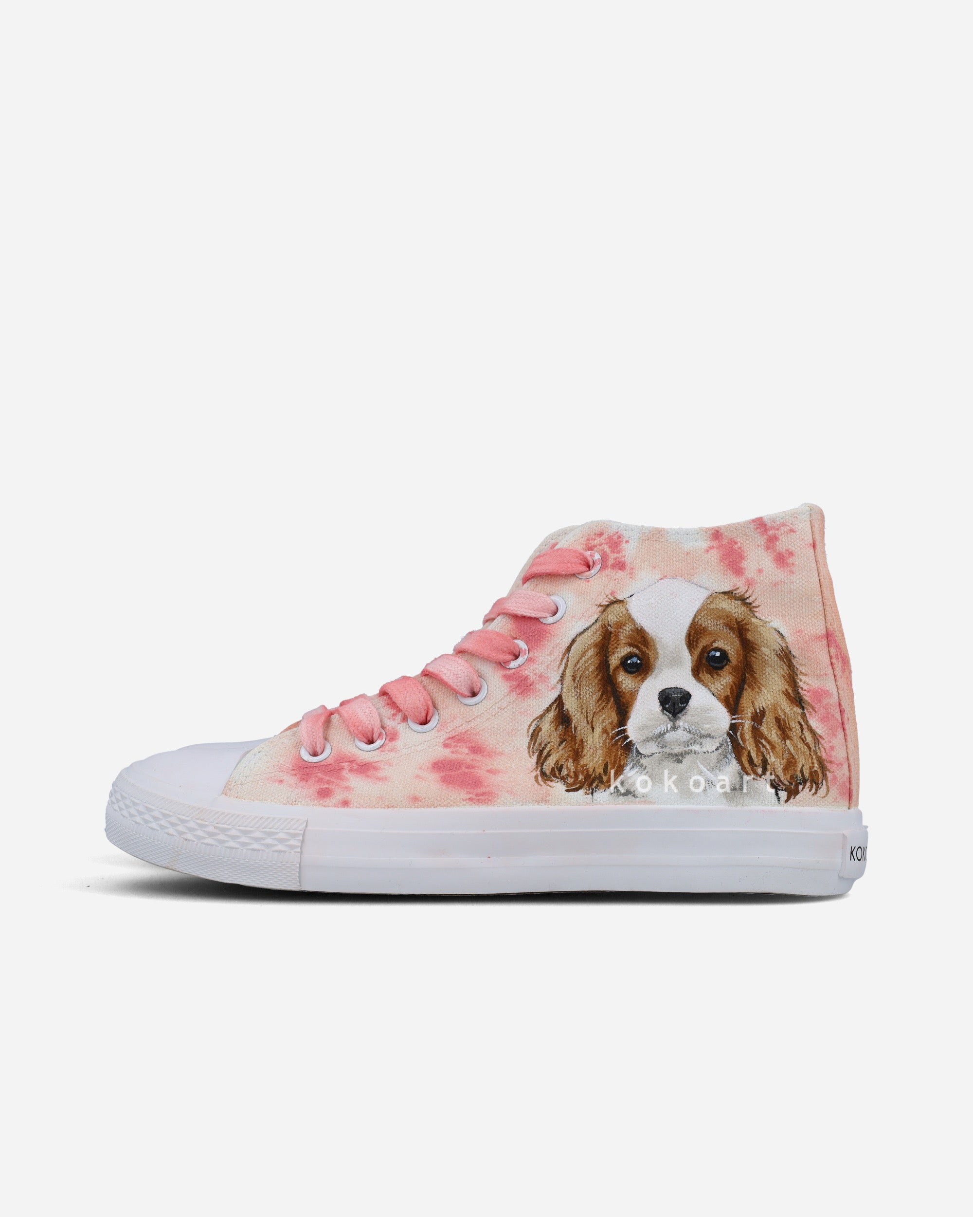 Pet Portrait Watercolour Background Hand Painted Shoes