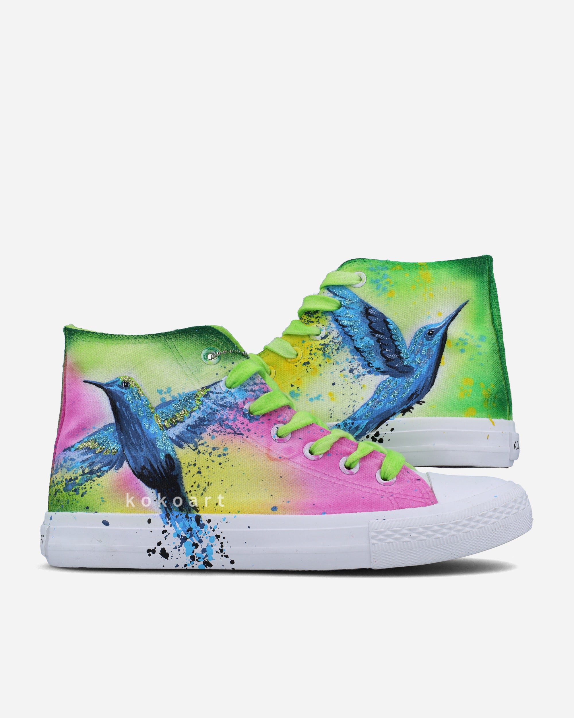 Exotic Birds Hand Painted Shoes
