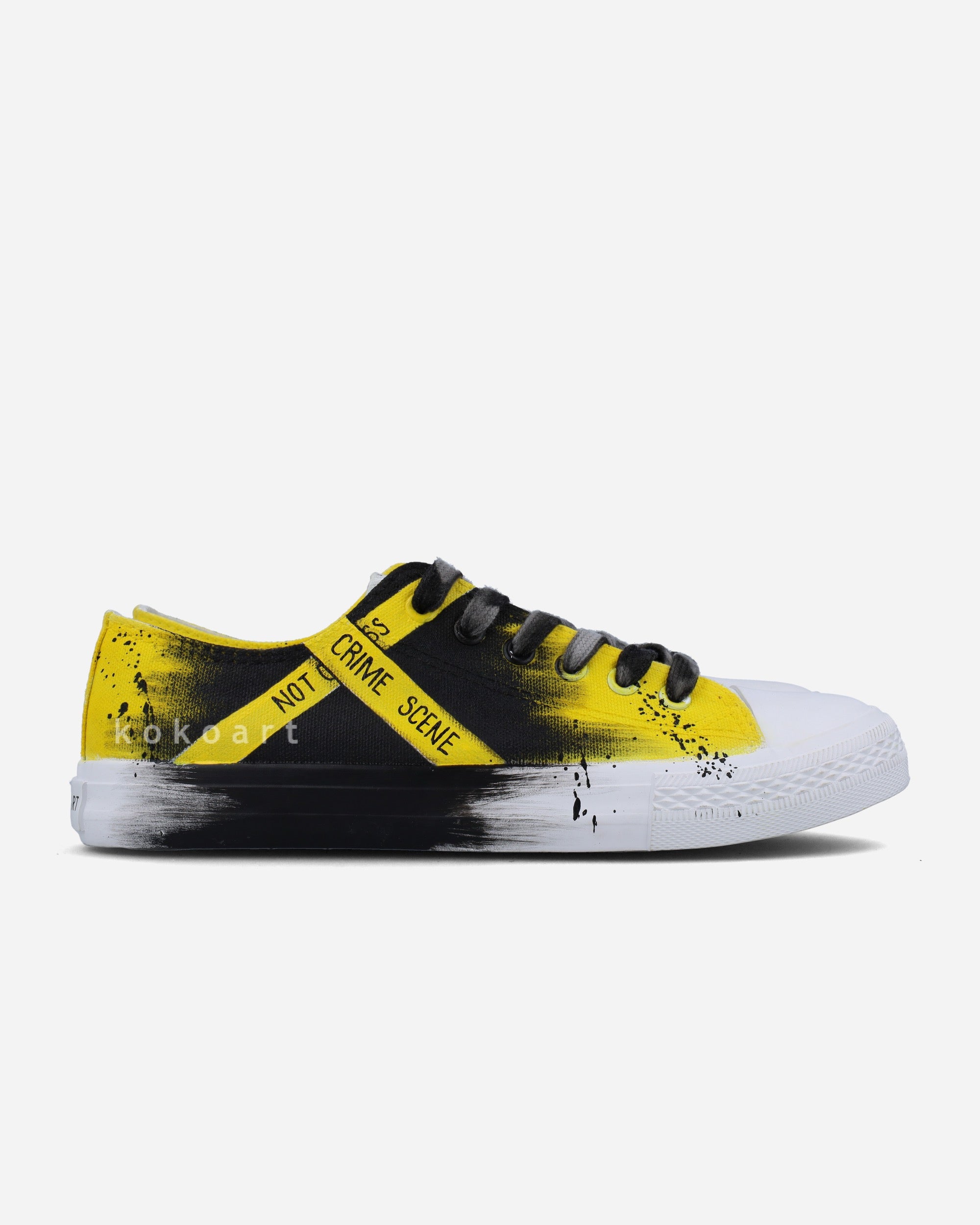 Crime Scene Hand Painted Shoes
