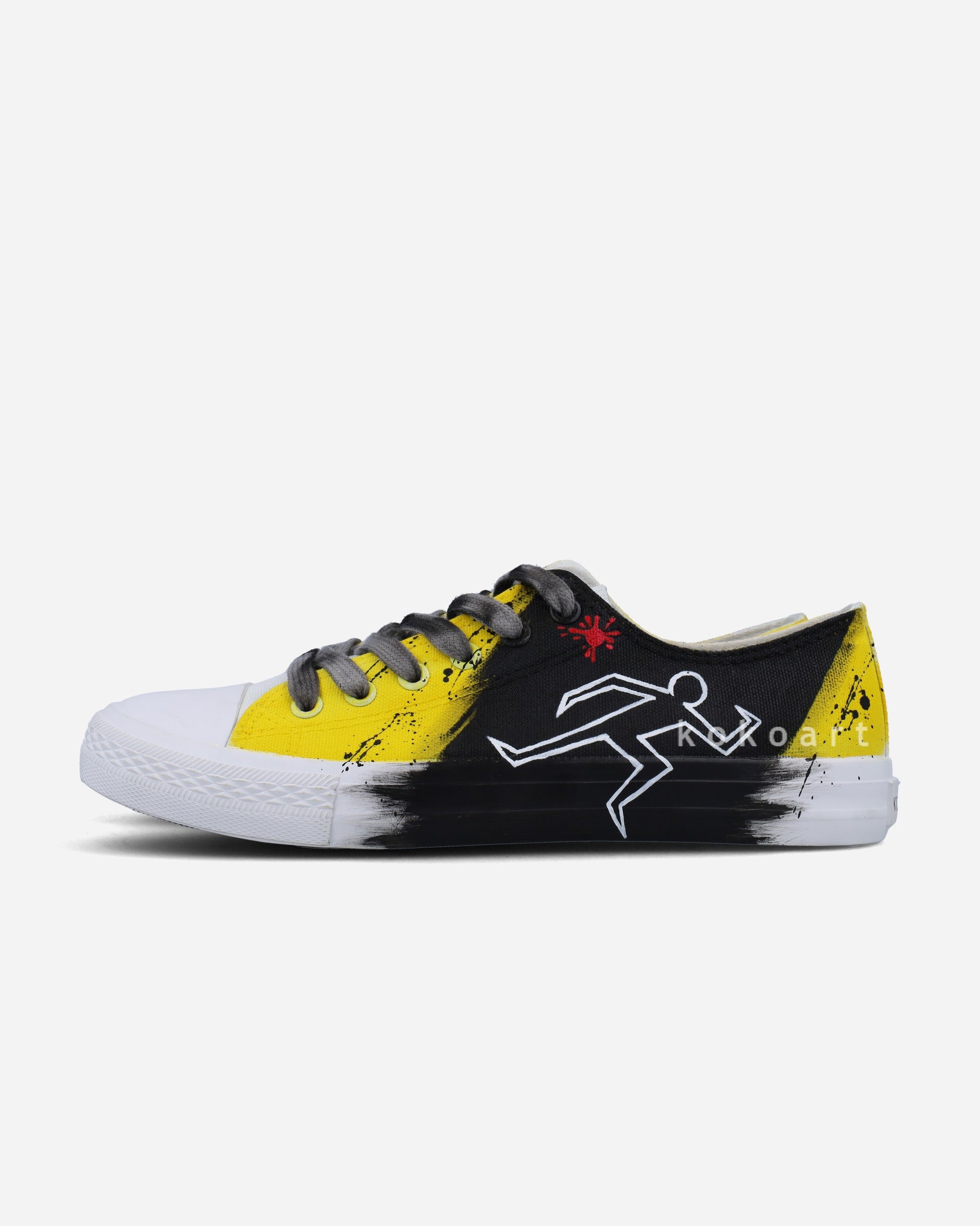 Crime Scene Hand Painted Shoes