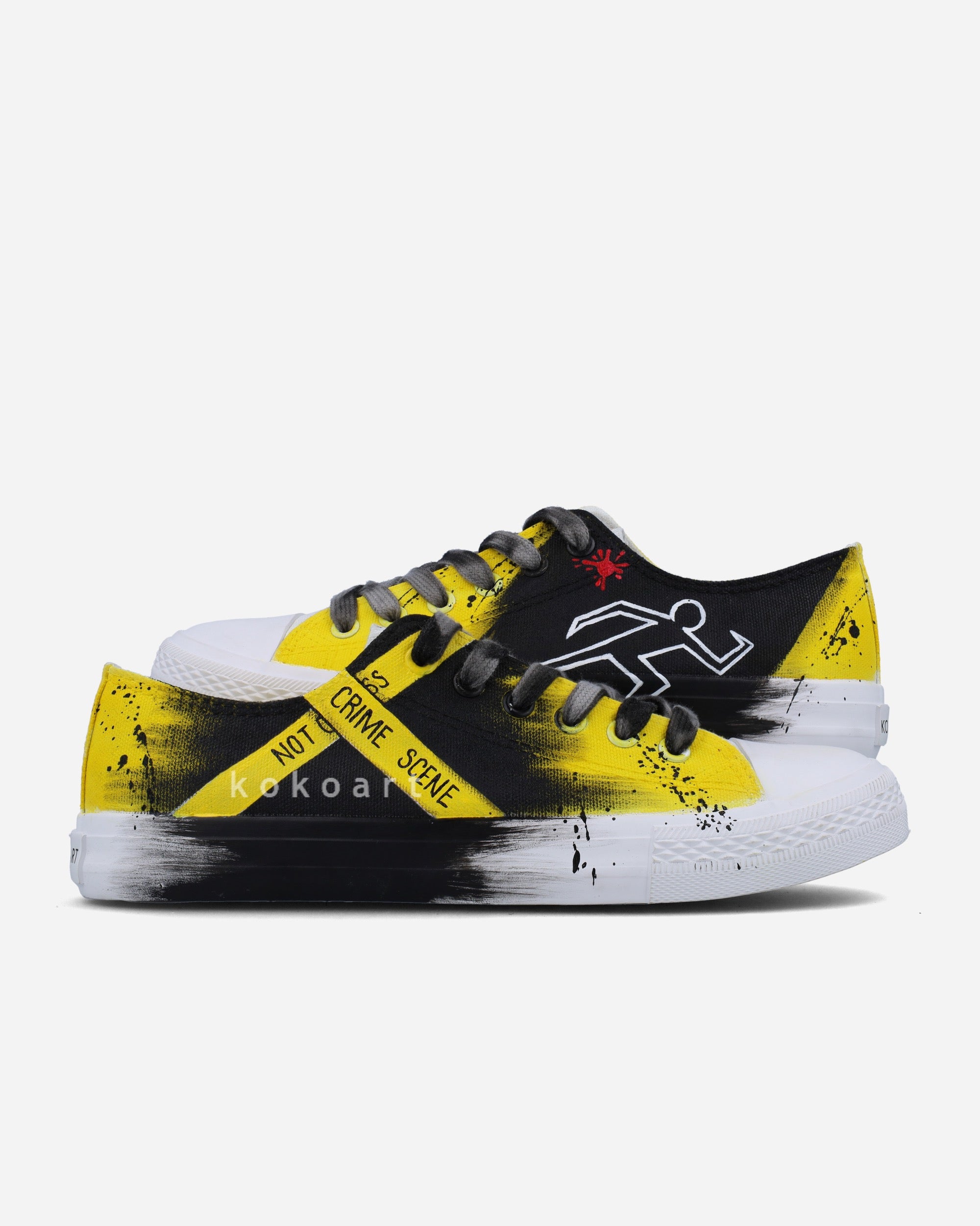 Crime Scene Hand Painted Shoes