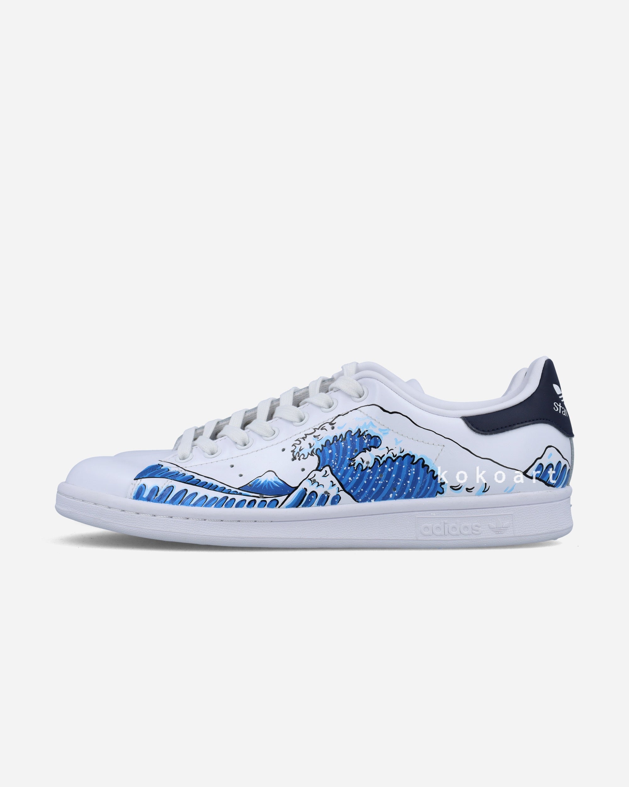 Stan Smith Hand Painted Great Wave