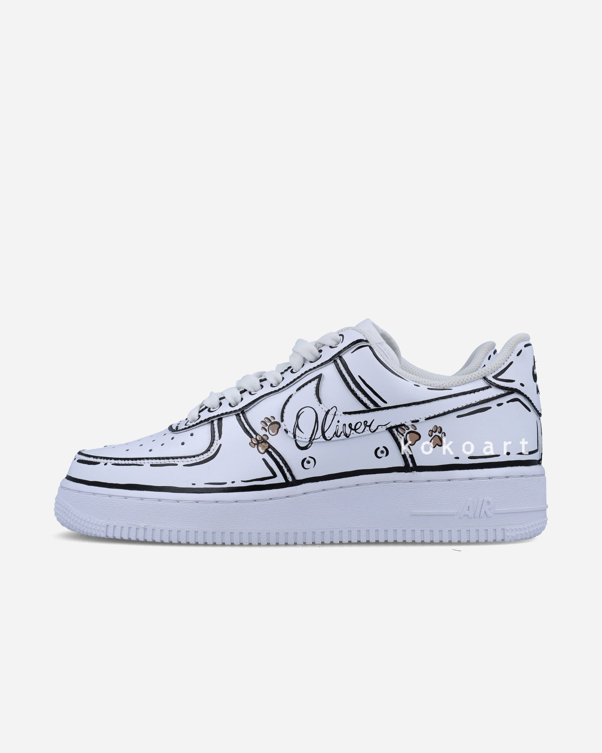 AF1 Cartoon Outline and Pet Portrait