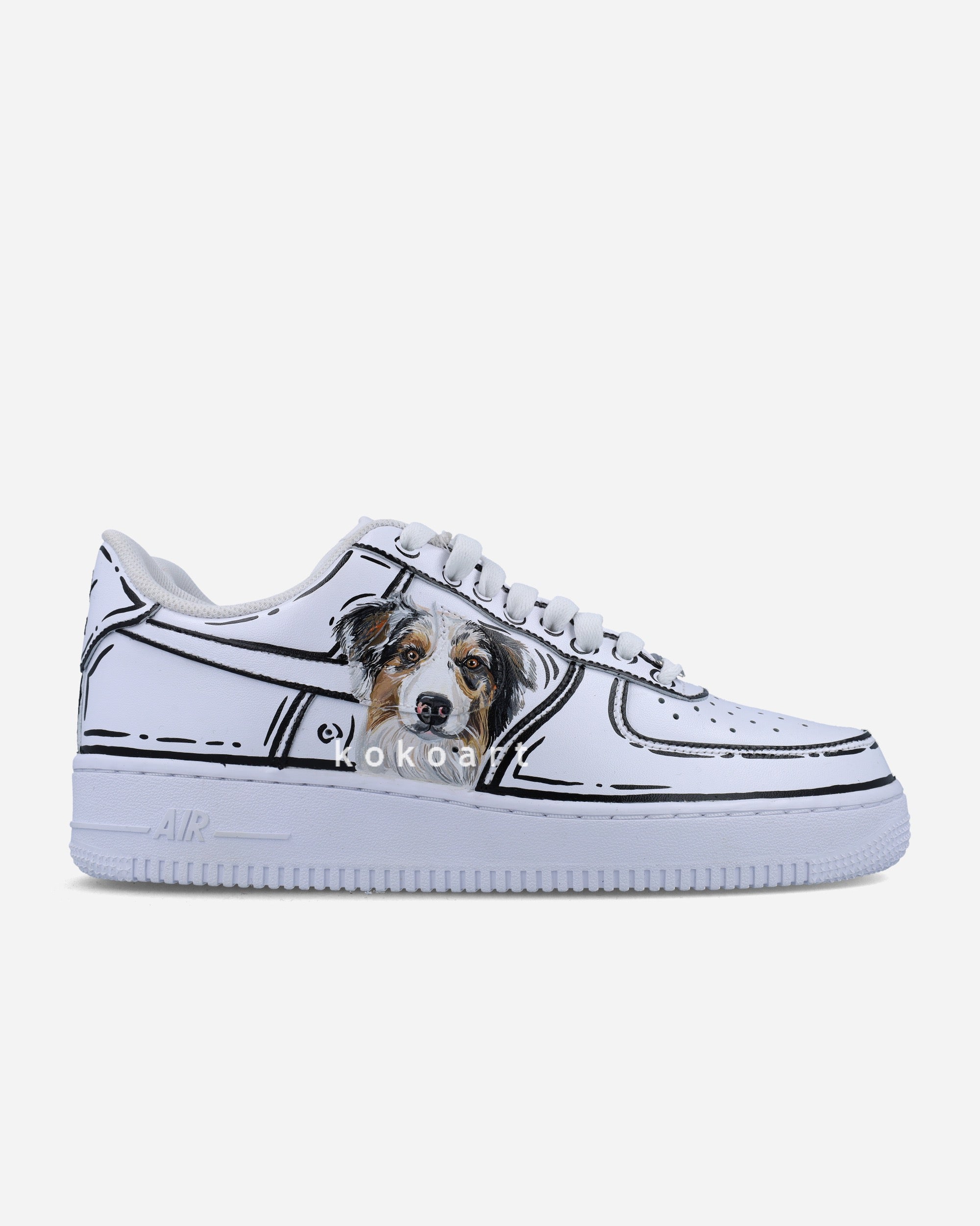 AF1 Cartoon Outline and Pet Portrait