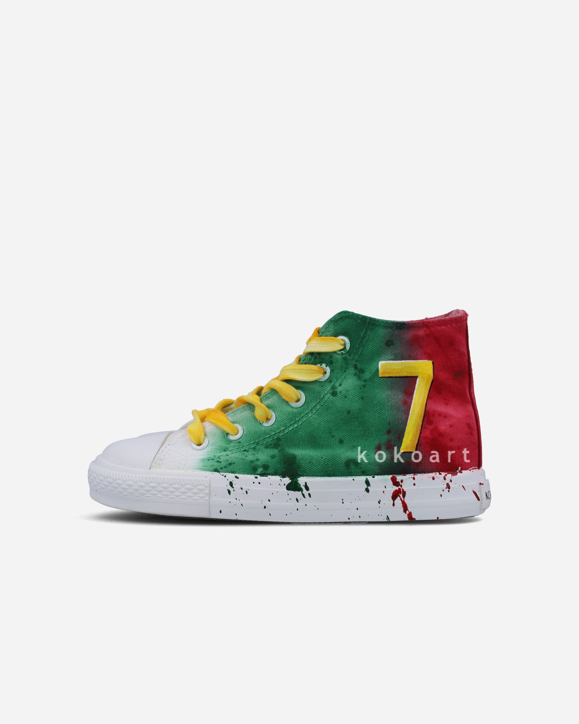 Football Player Hand Painted Shoes