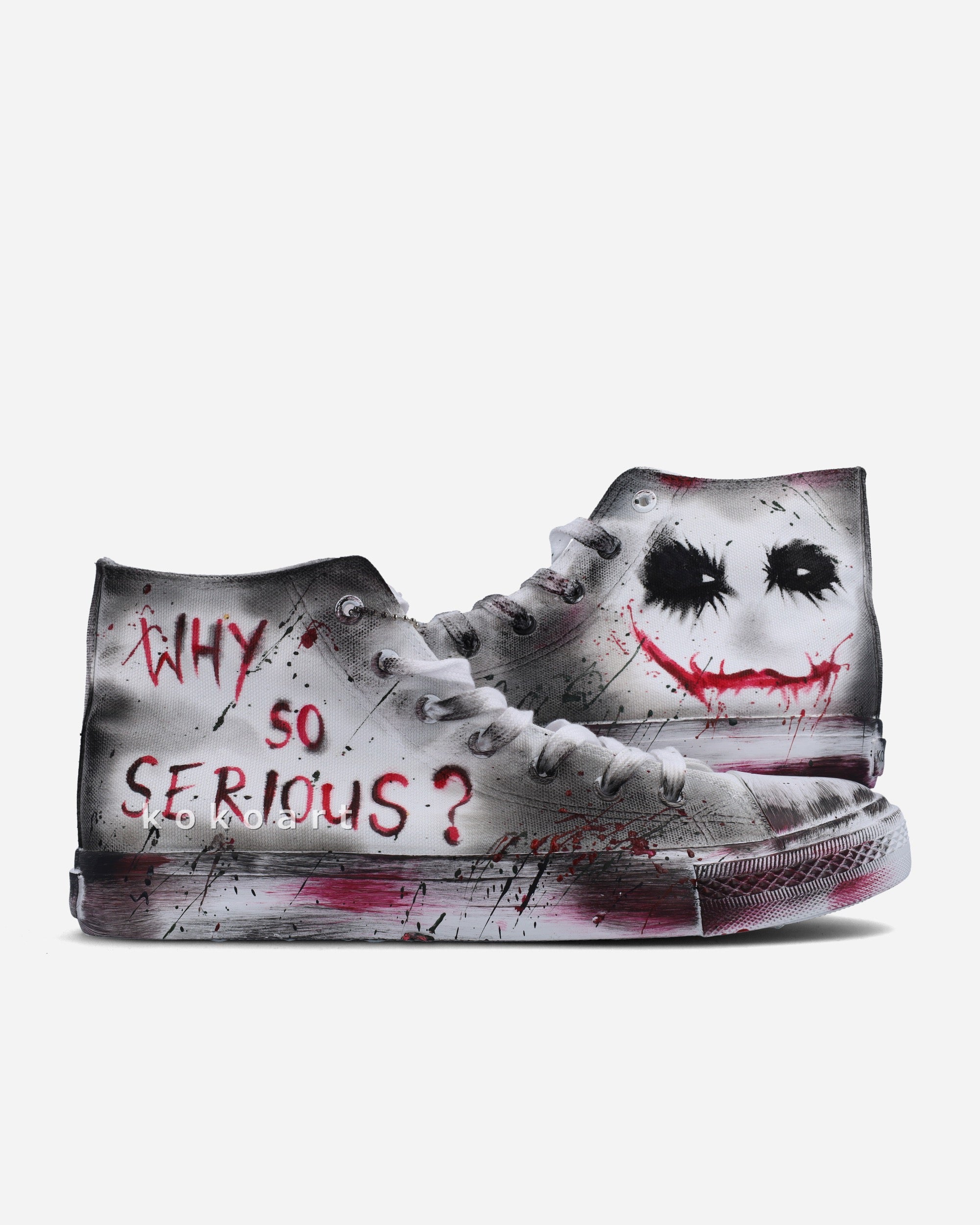 Why so Serious Hand Painted Shoes