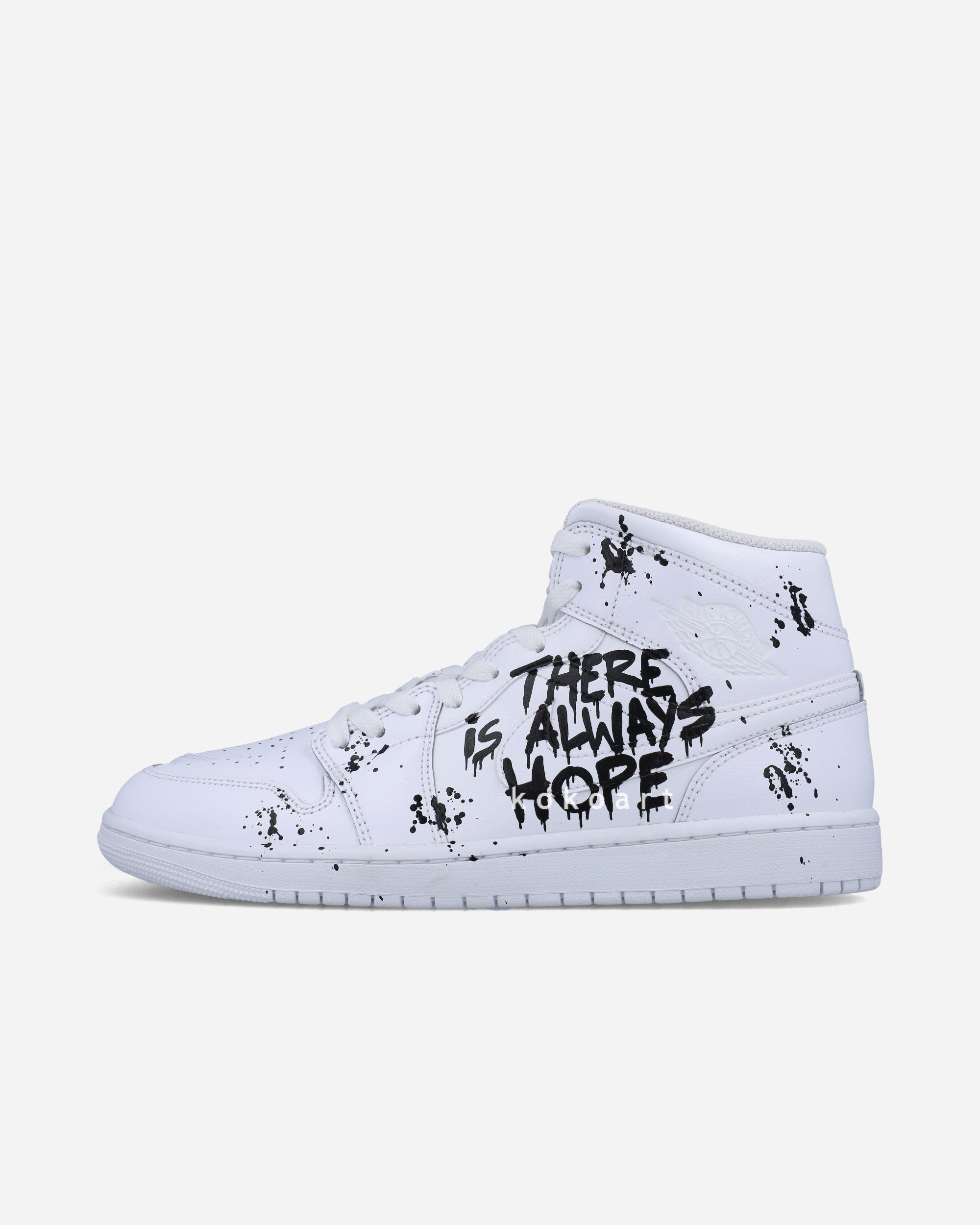 Air Jordan Hand Painted Graffiti There is Always Hope