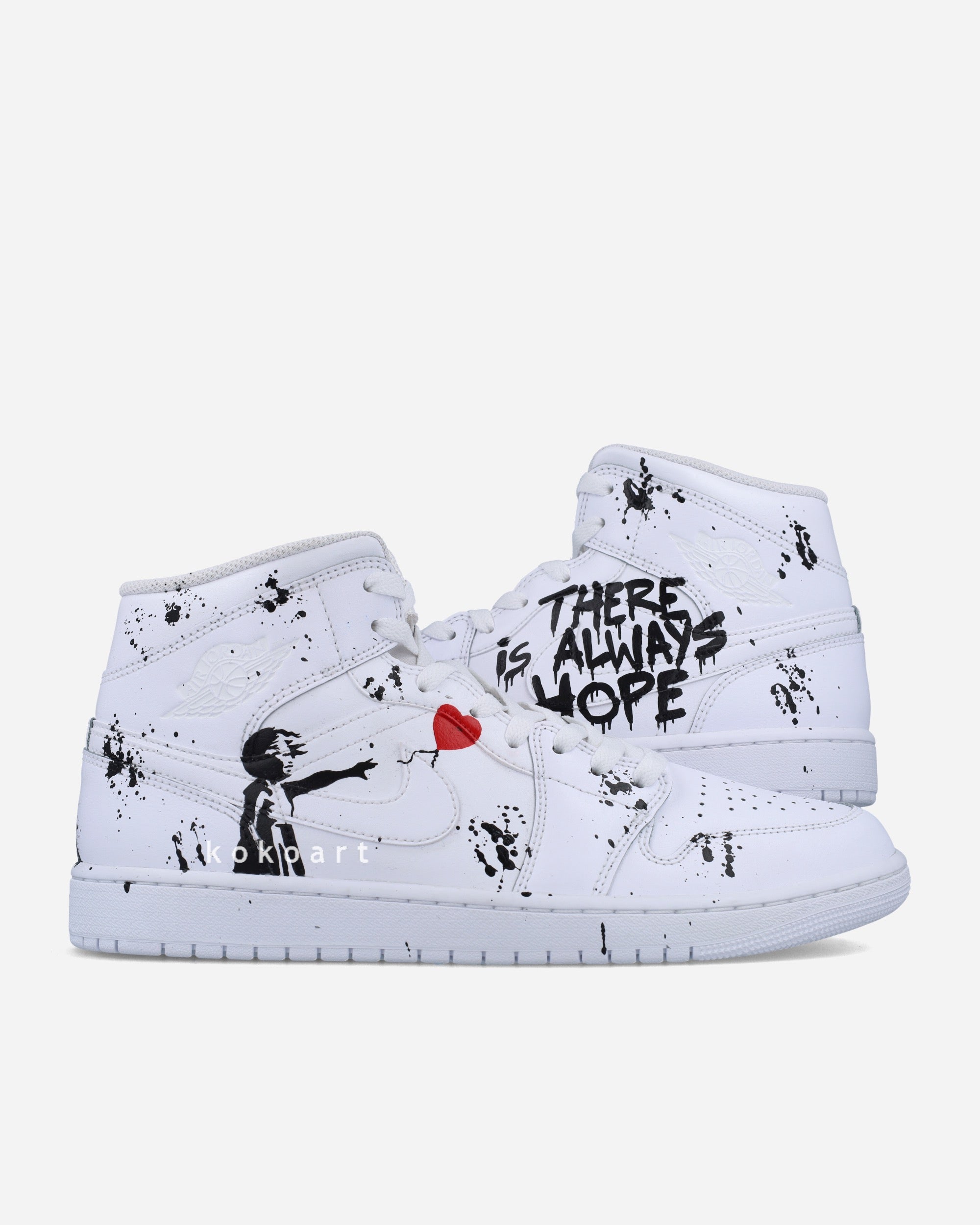 Air Jordan Hand Painted Graffiti There is Always Hope
