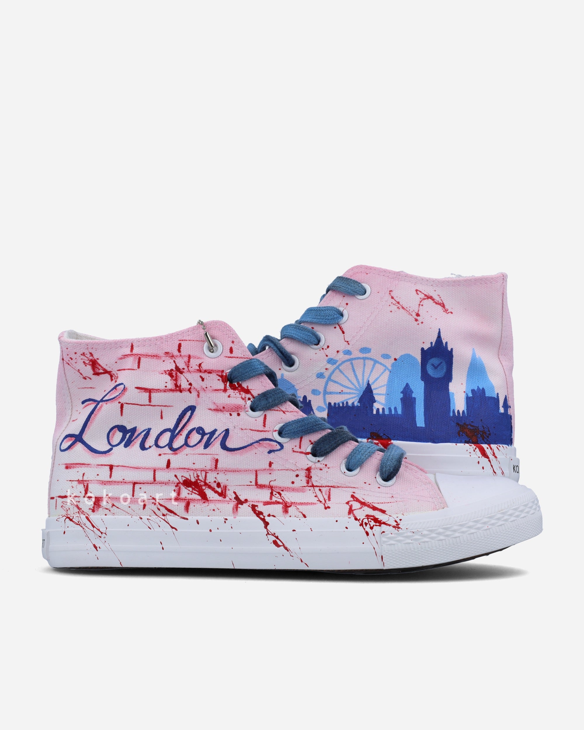 London Skyline Hand Painted Shoes