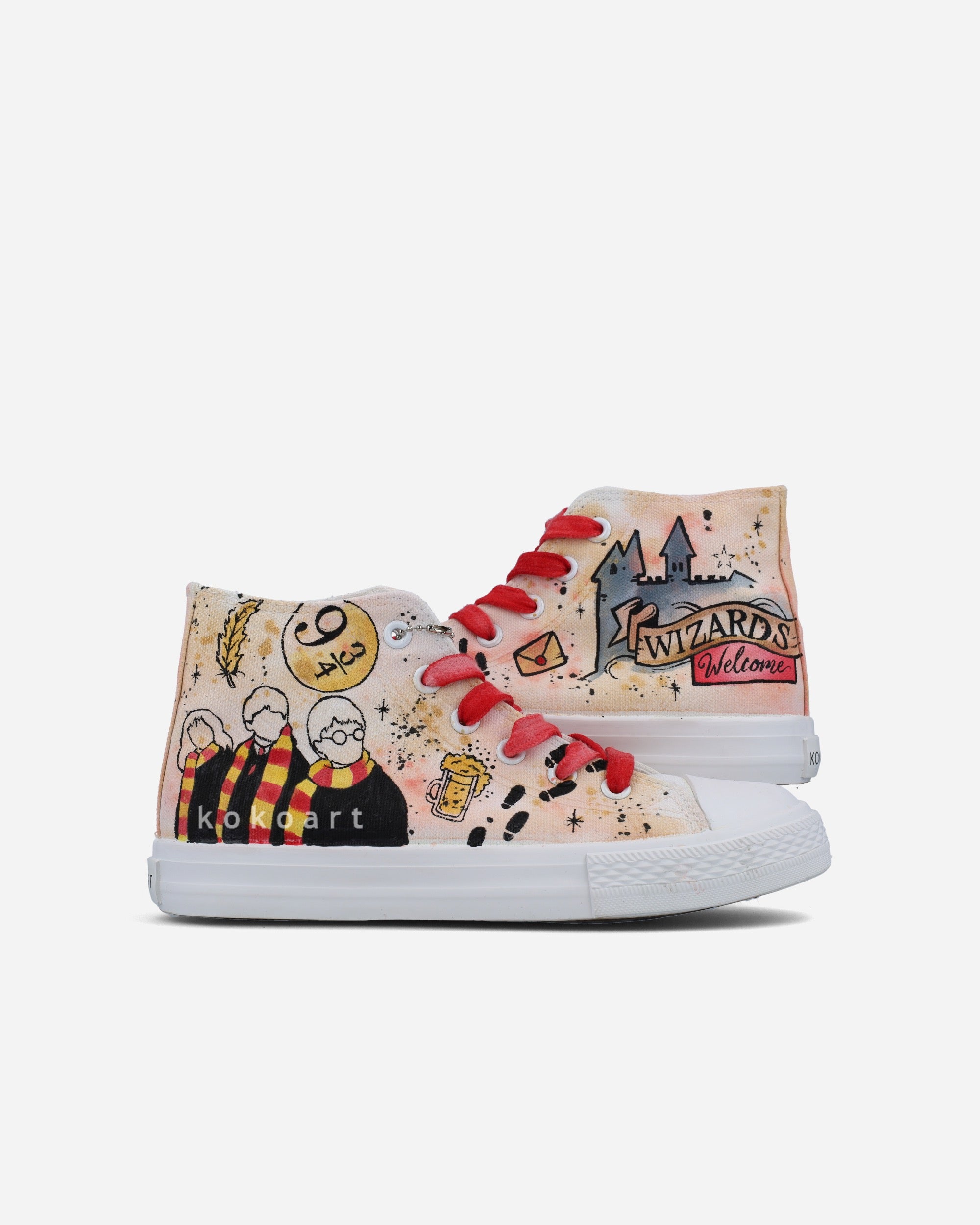 Wizards Welcome Hand Painted Shoes