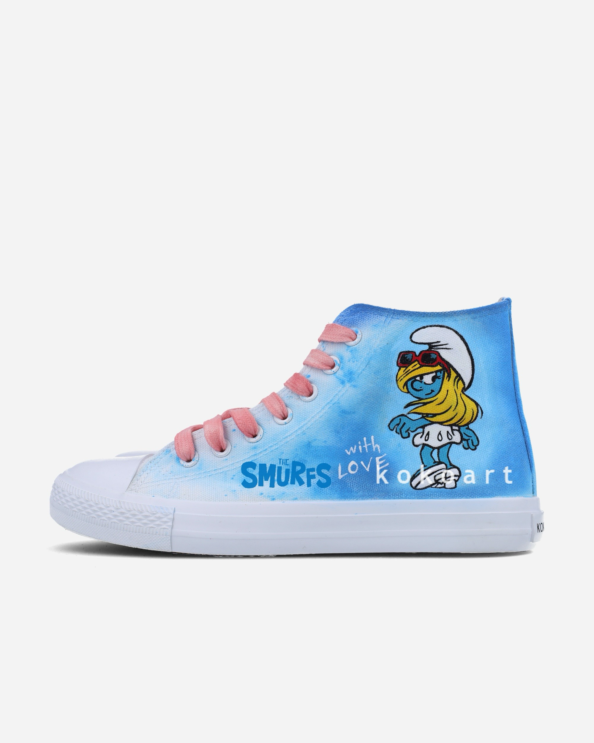 The Smurfs Smurfette Hand Painted Shoes