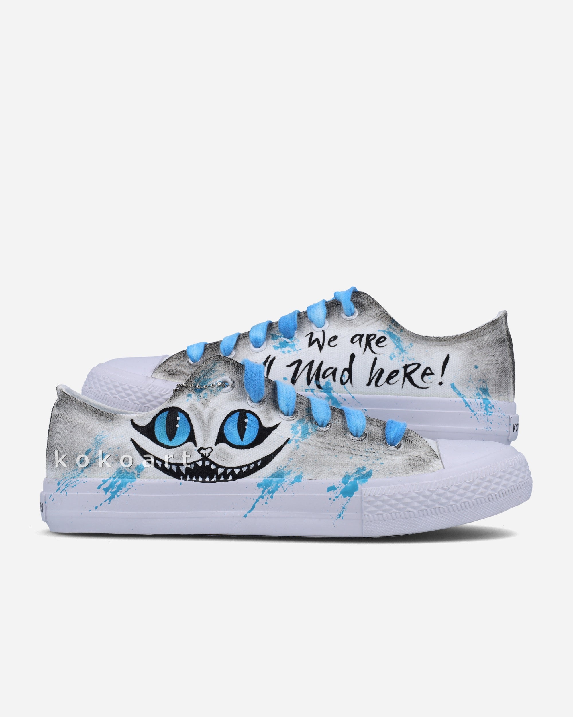 We're All Mad Here Hand Painted Shoes