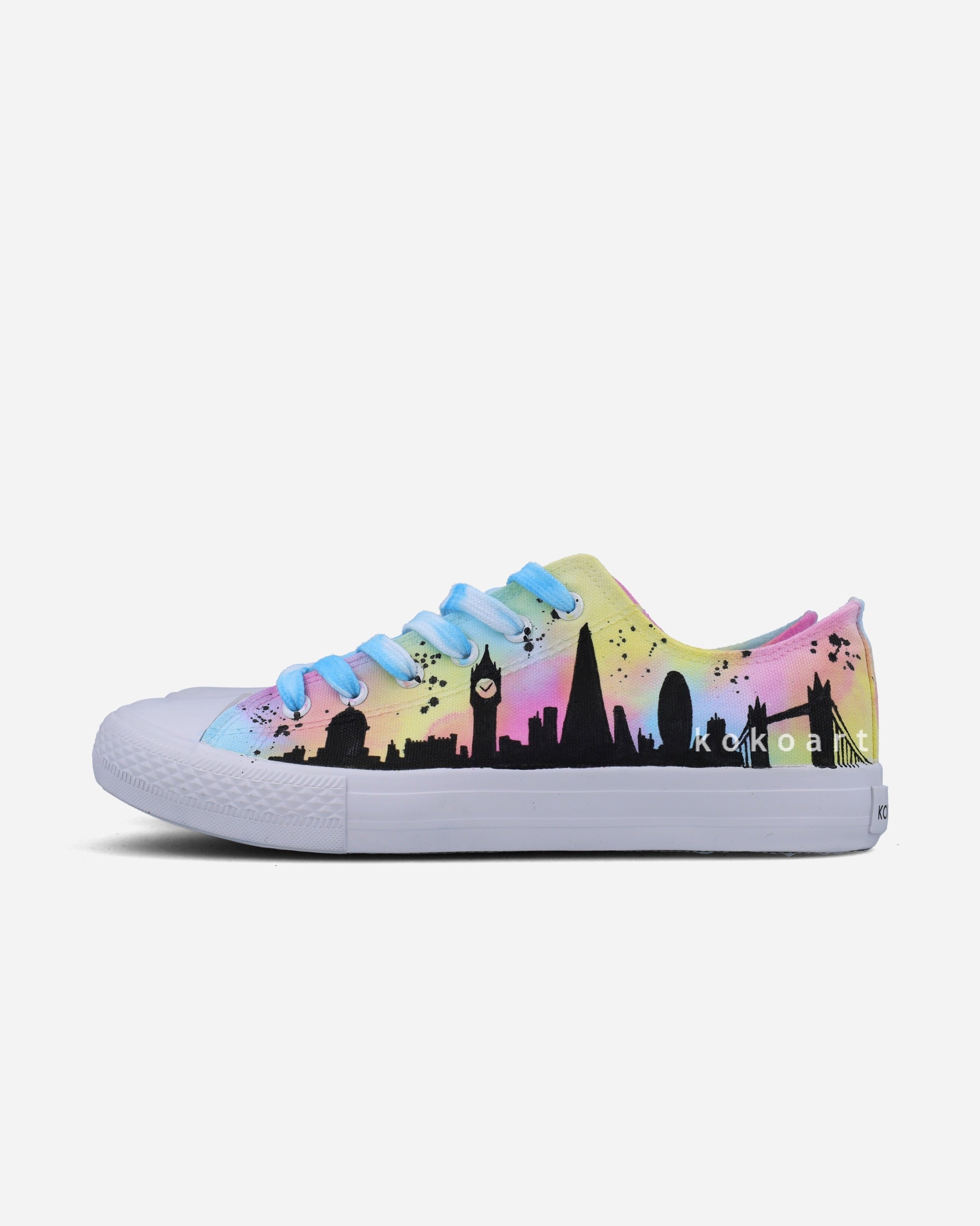 London Colourful Skyline Hand Painted Shoes