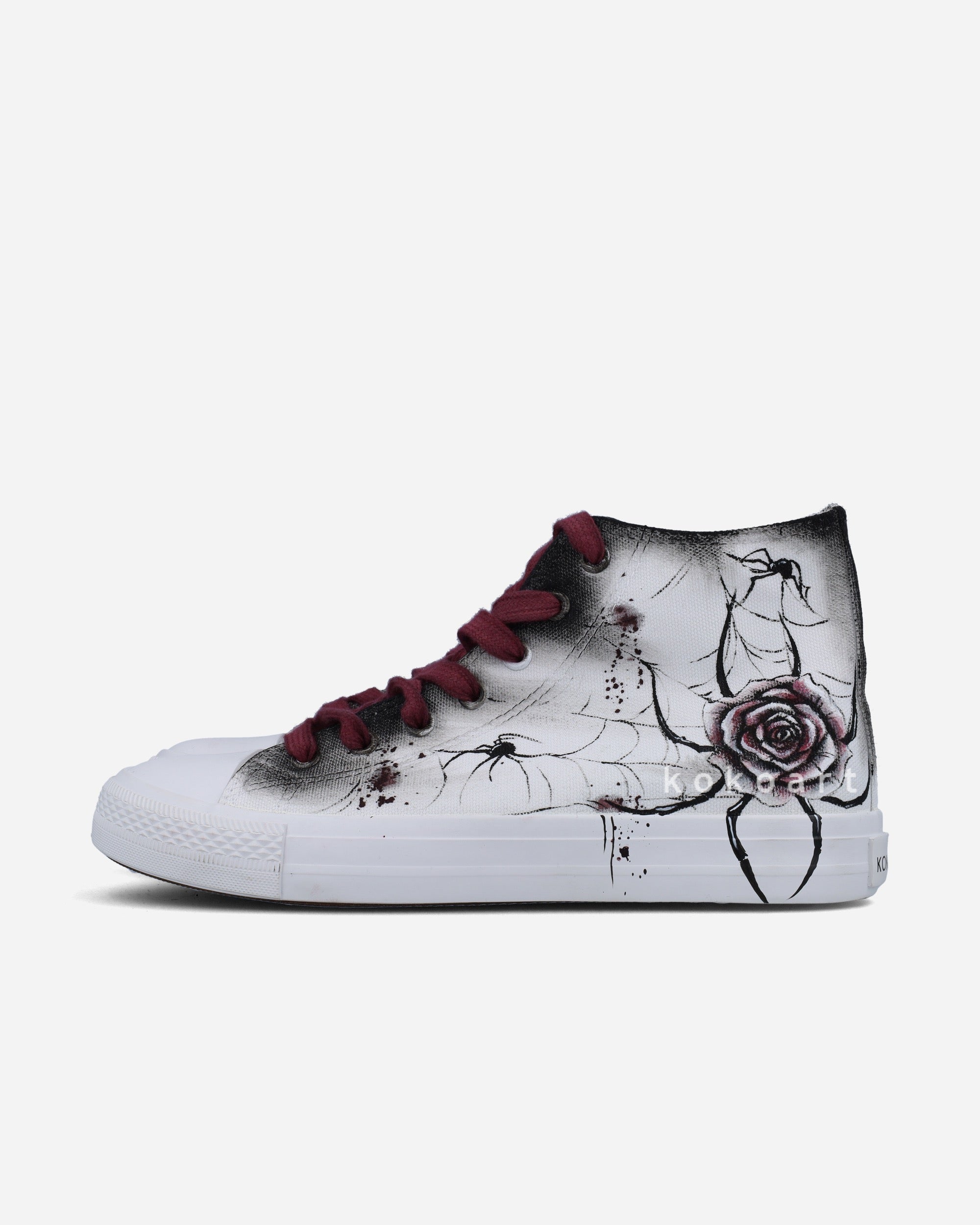 Spider Rose Hand Painted Shoes