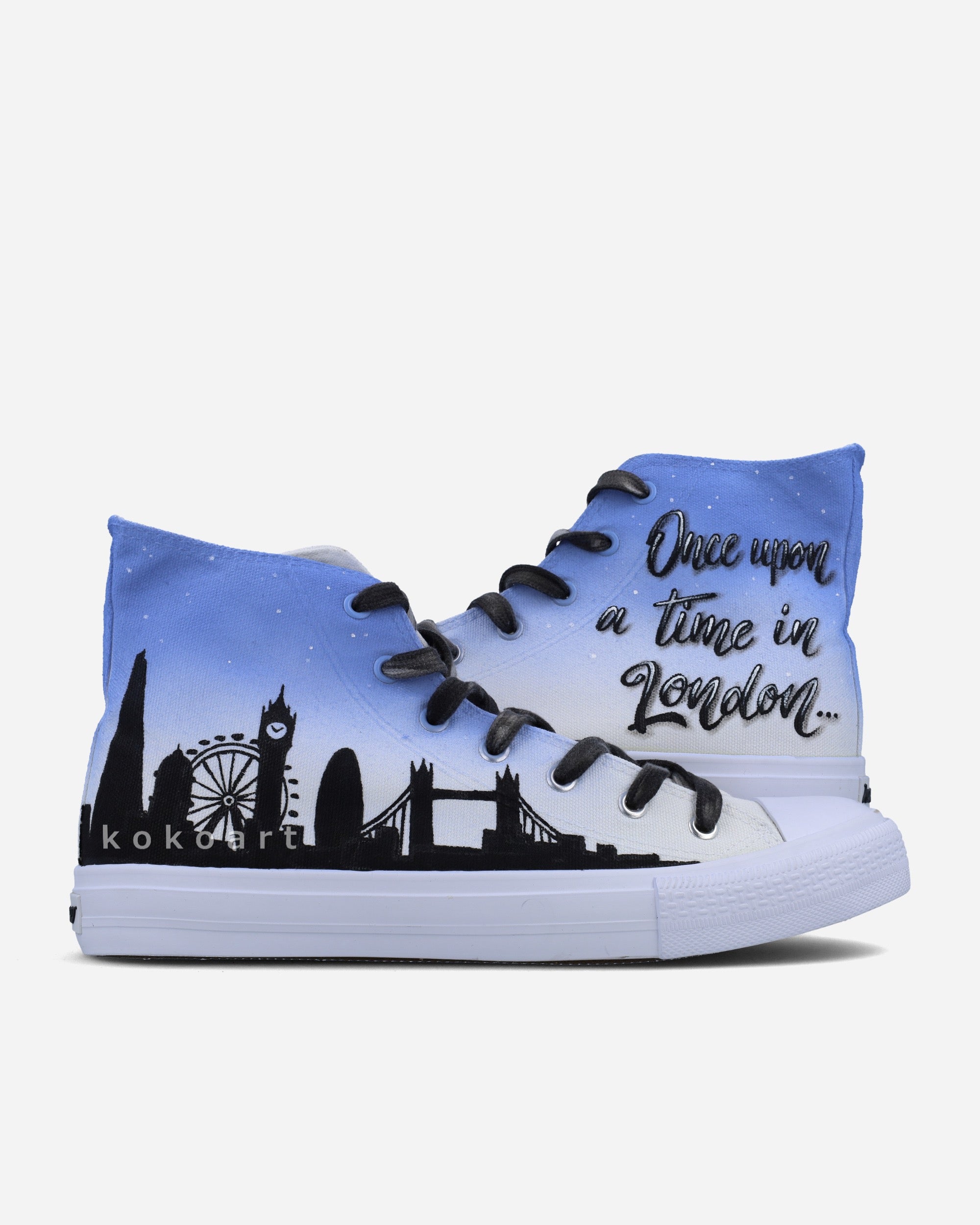 London Skyline Hand Painted Shoes