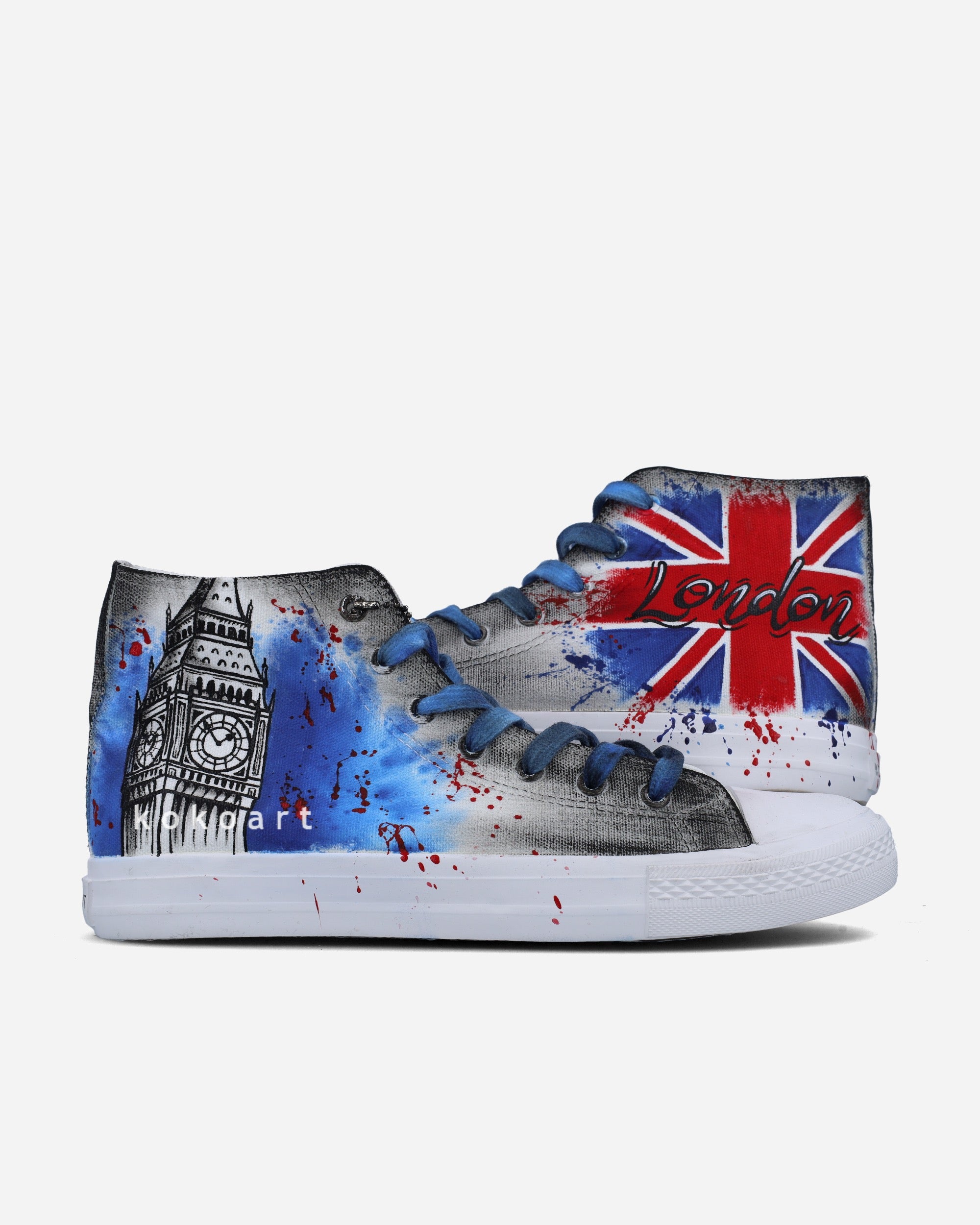 Big Ben Union Jack Hand Painted Shoes