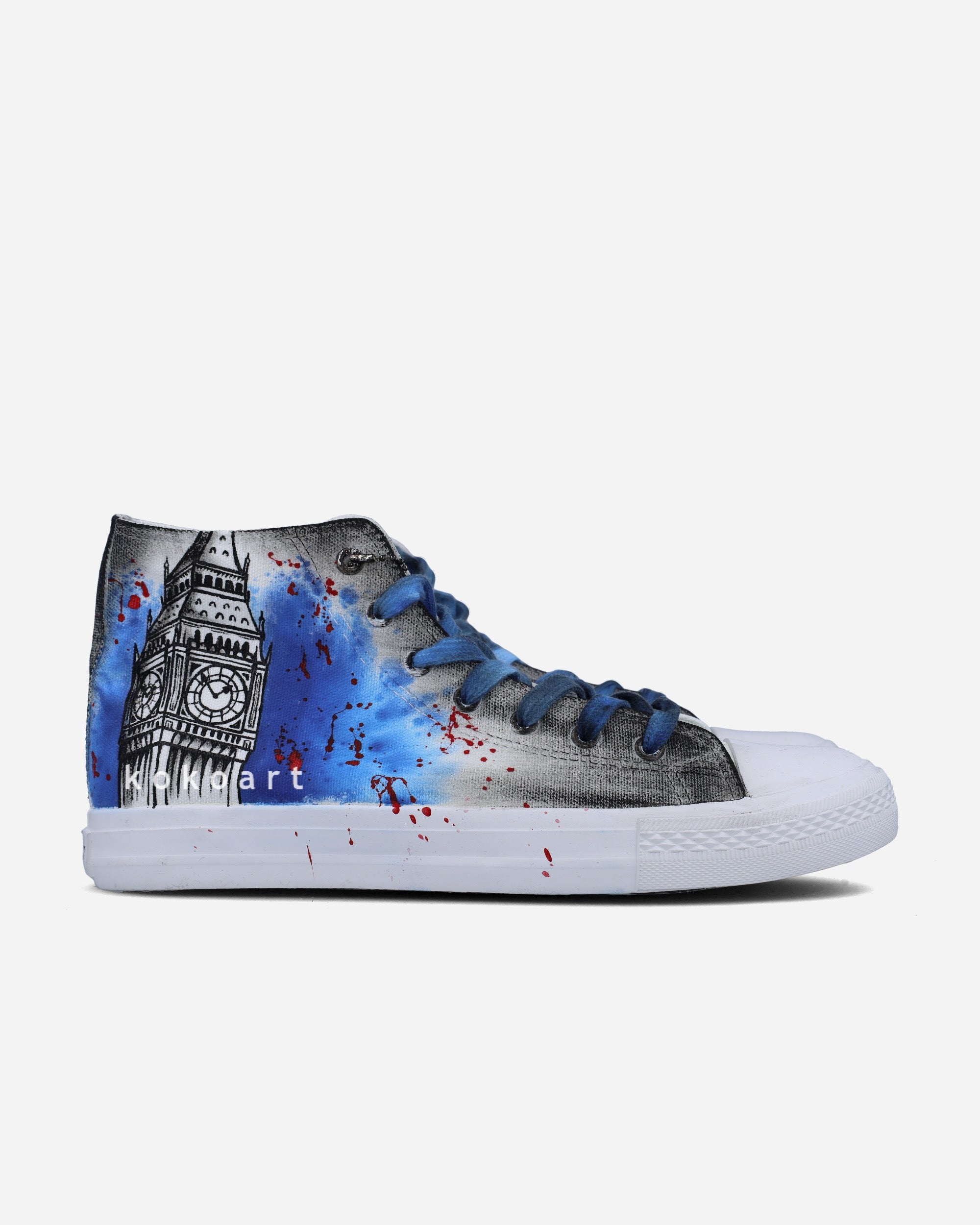 Big Ben Union Jack Hand Painted Shoes