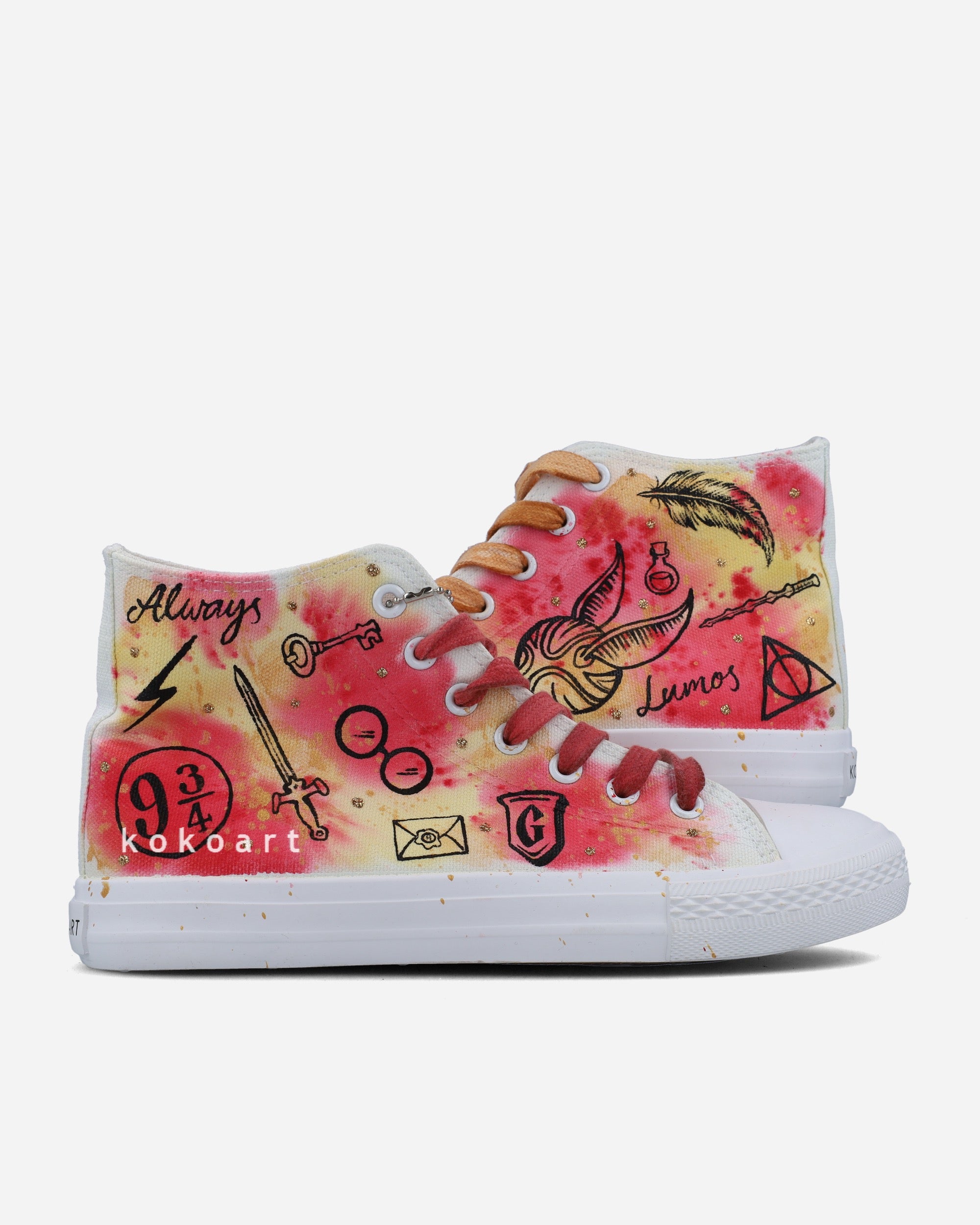 Wizard Doodles Hand Painted Shoes
