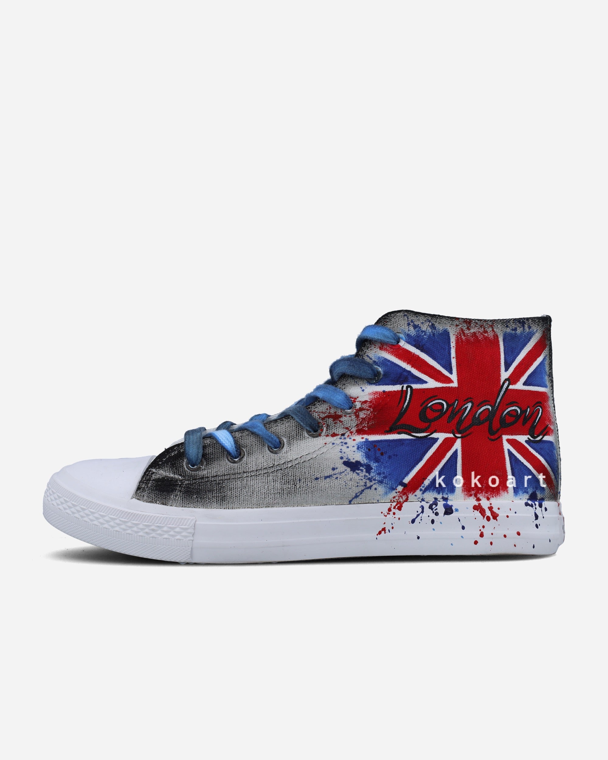 Big Ben Union Jack Hand Painted Shoes