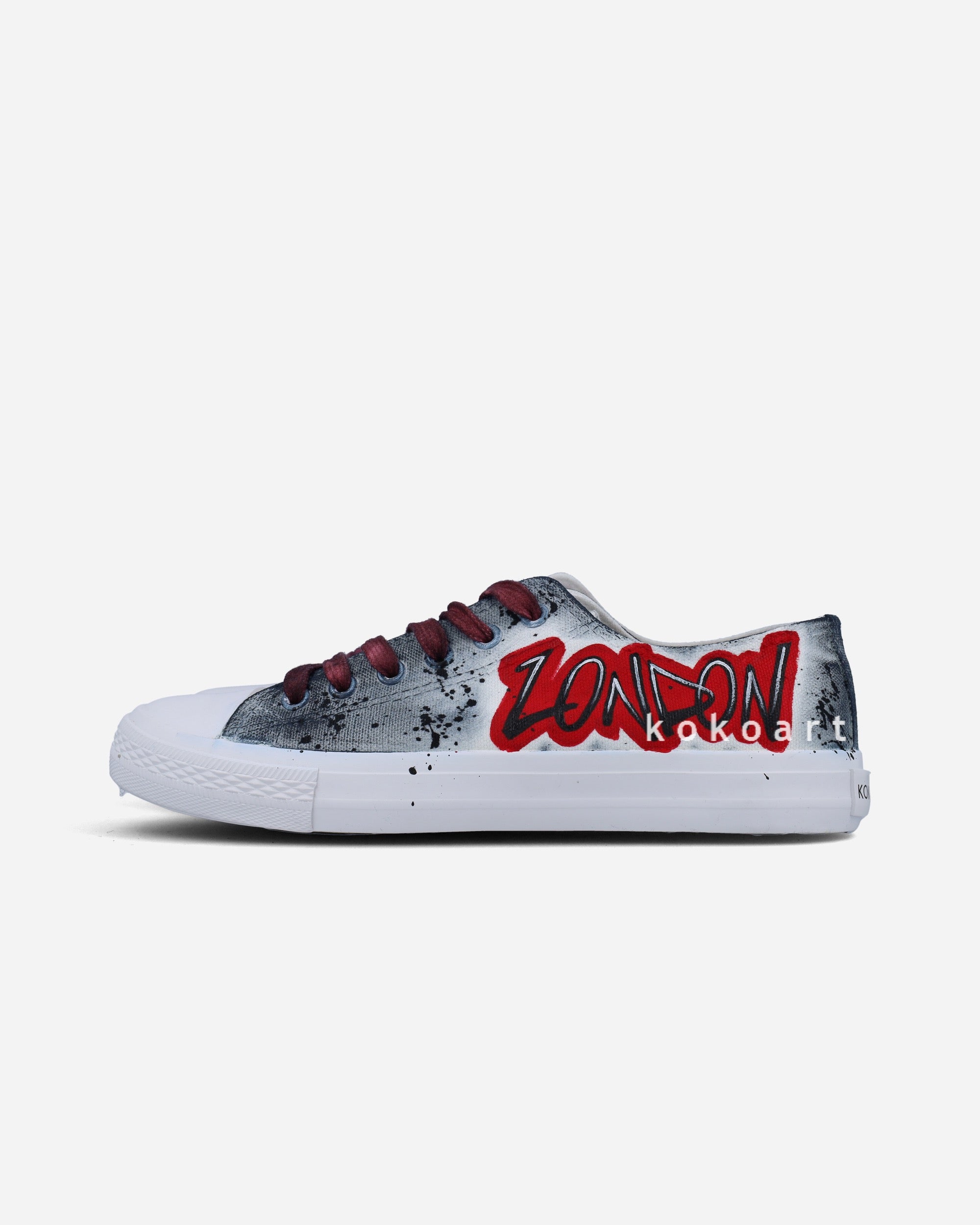London Mind the Gap Hand Painted Shoes