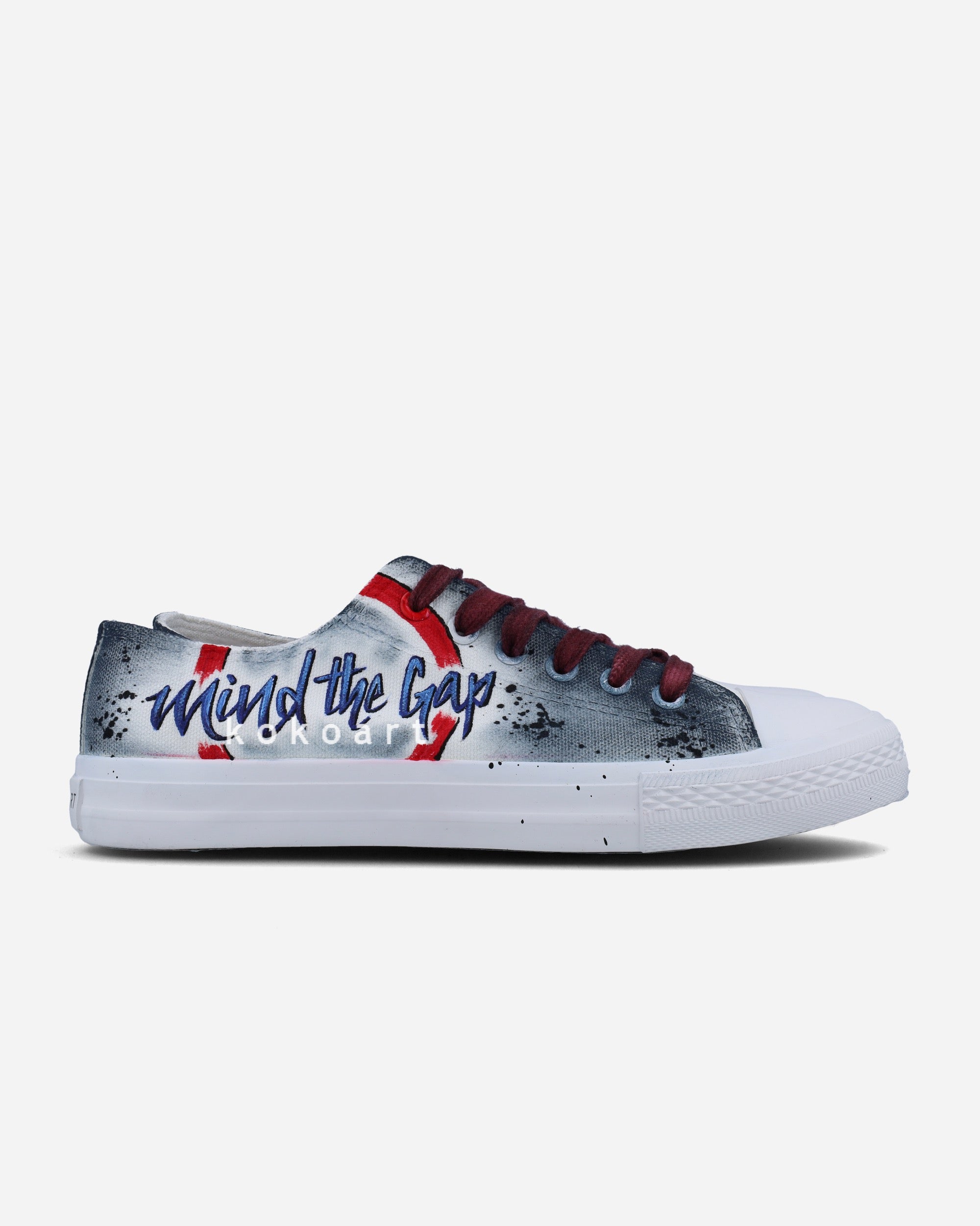 London Mind the Gap Hand Painted Shoes