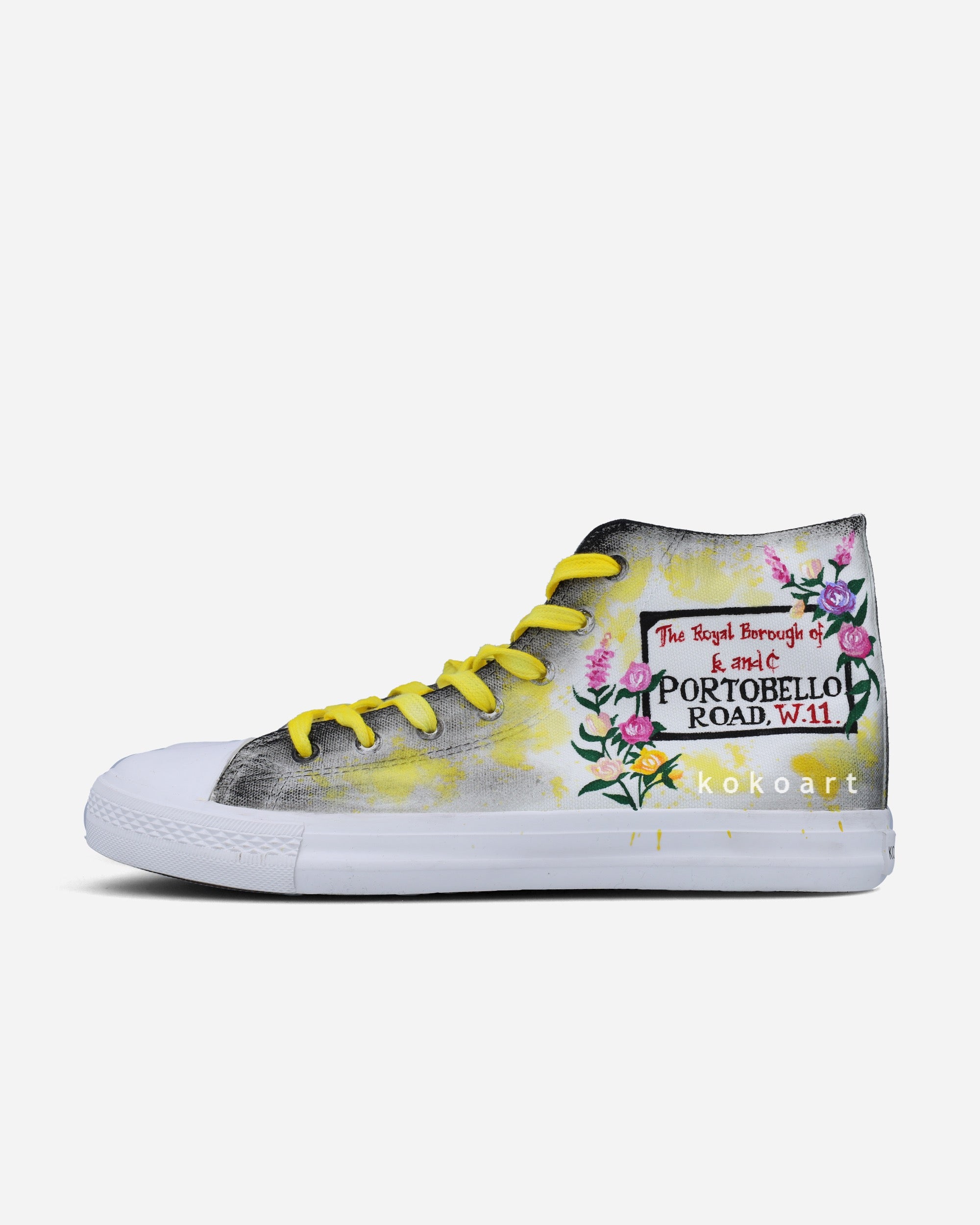 Yellow Portobello Road Hand Painted Shoes
