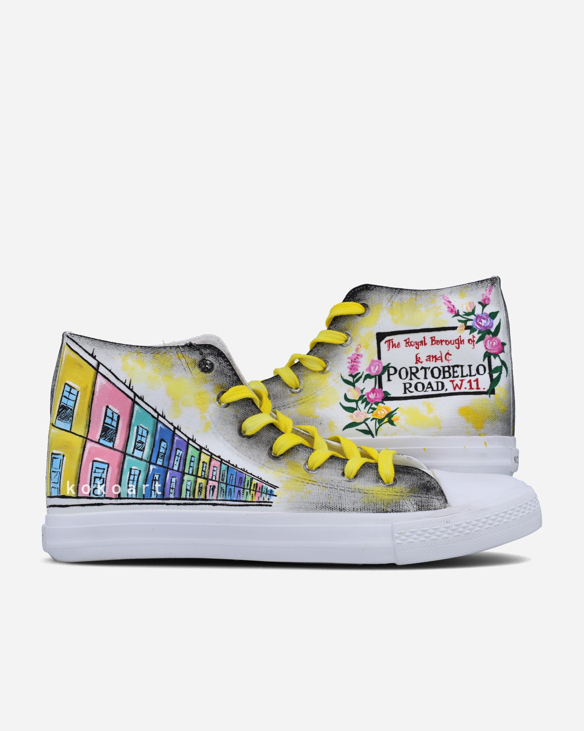 Yellow Portobello Road Hand Painted Shoes