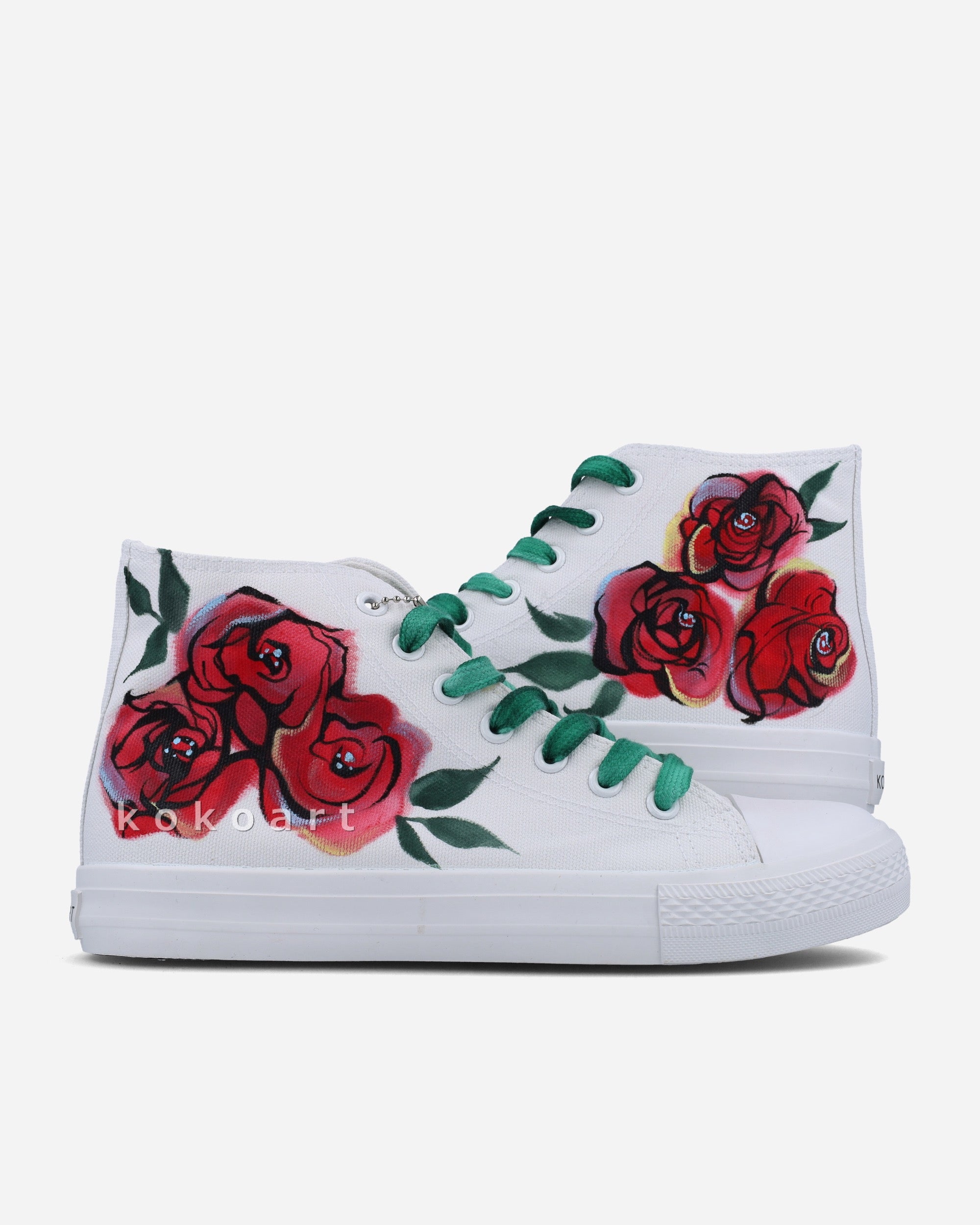 Water Colour Roses Hand Painted Shoes