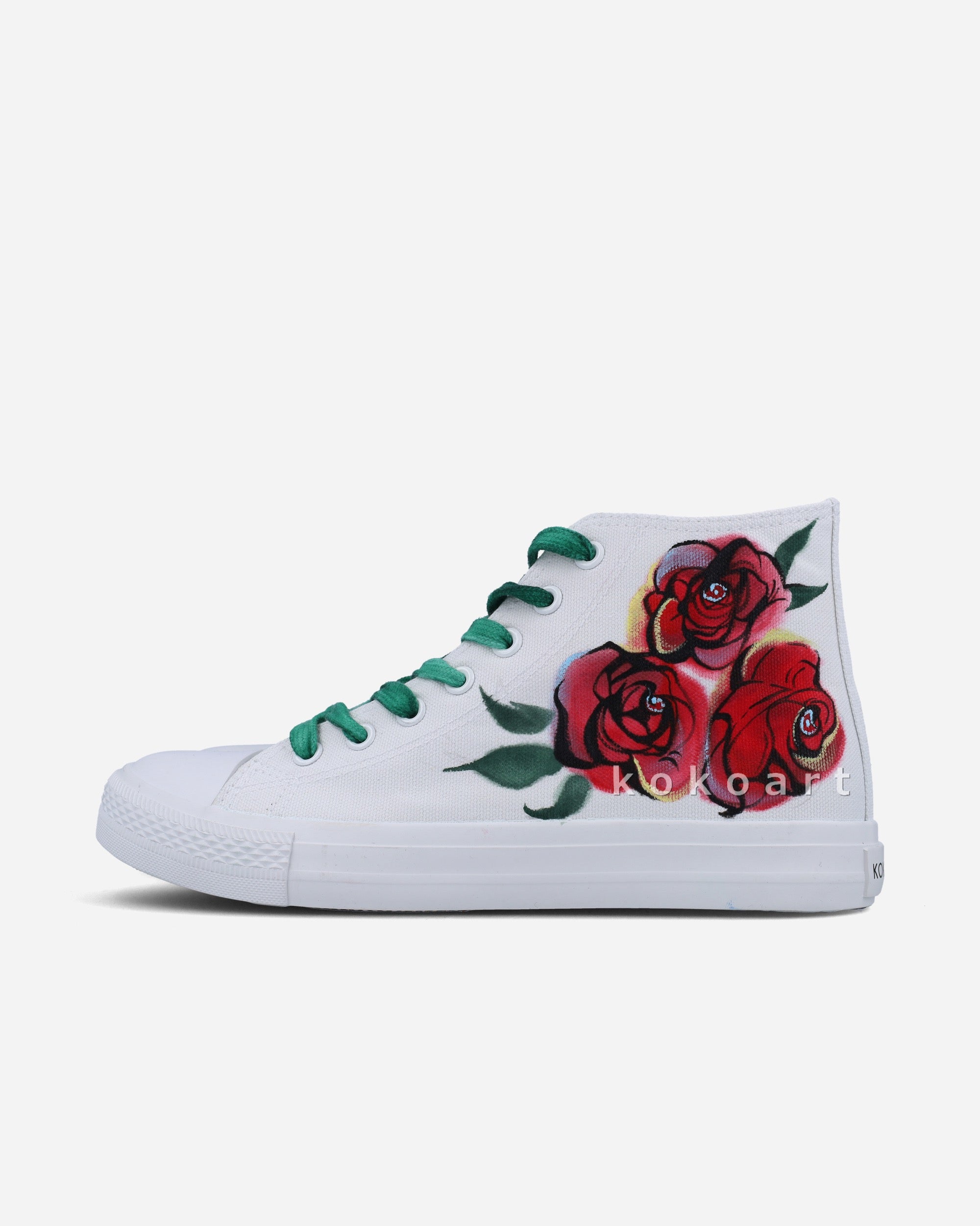 Water Colour Roses Hand Painted Shoes