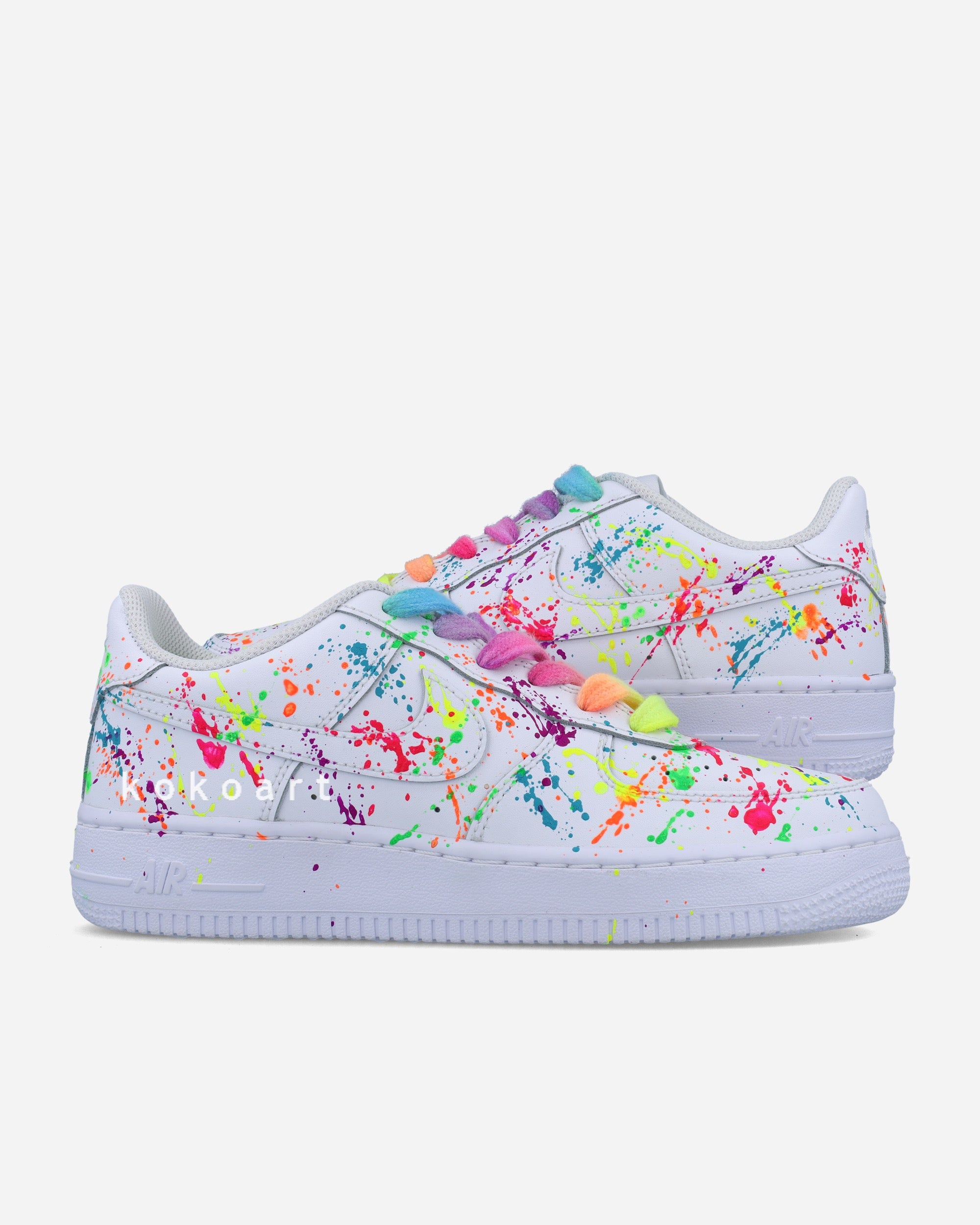 AF1 Neon Paint Splatters