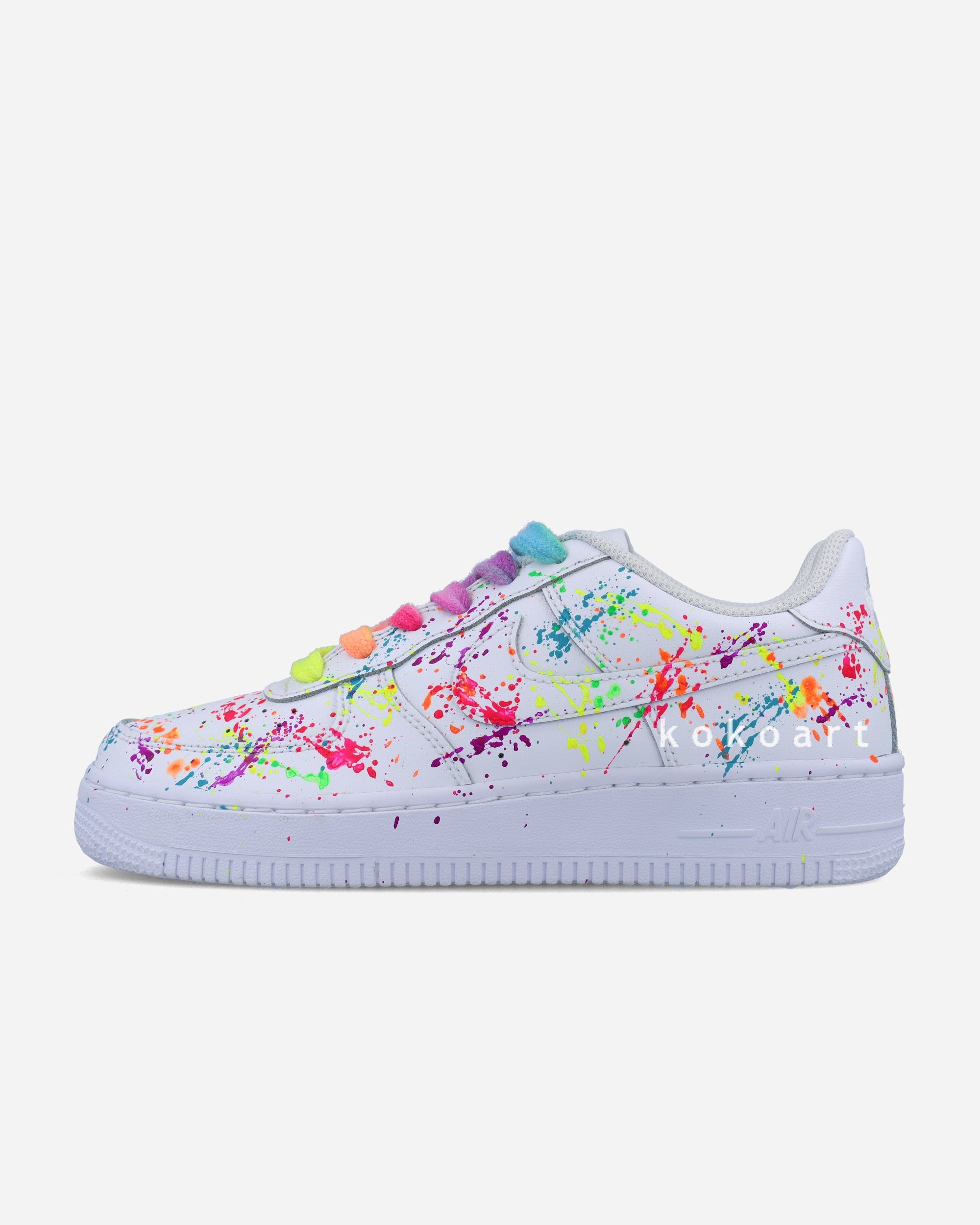 AF1 Neon Paint Splatters