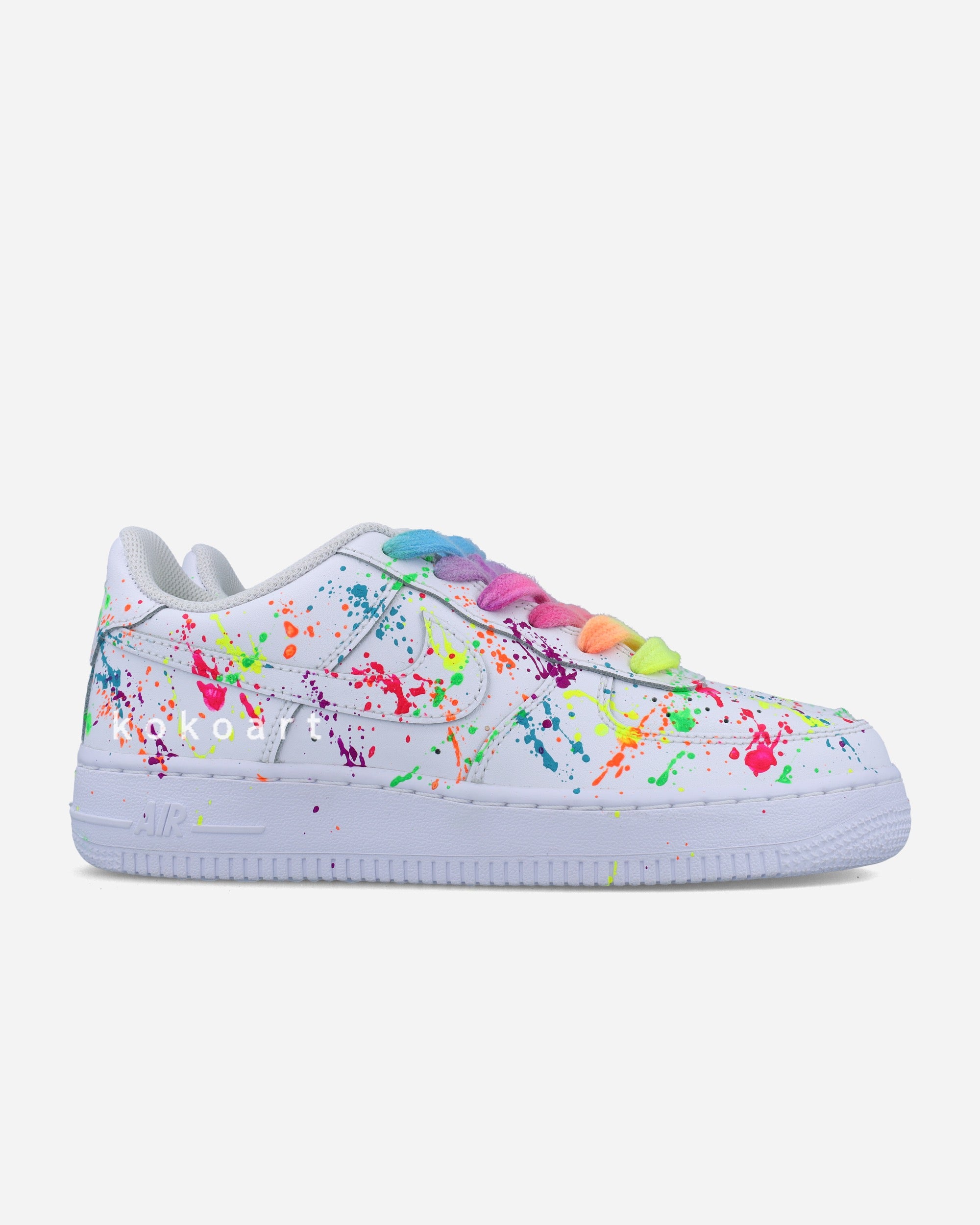 AF1 Neon Paint Splatters