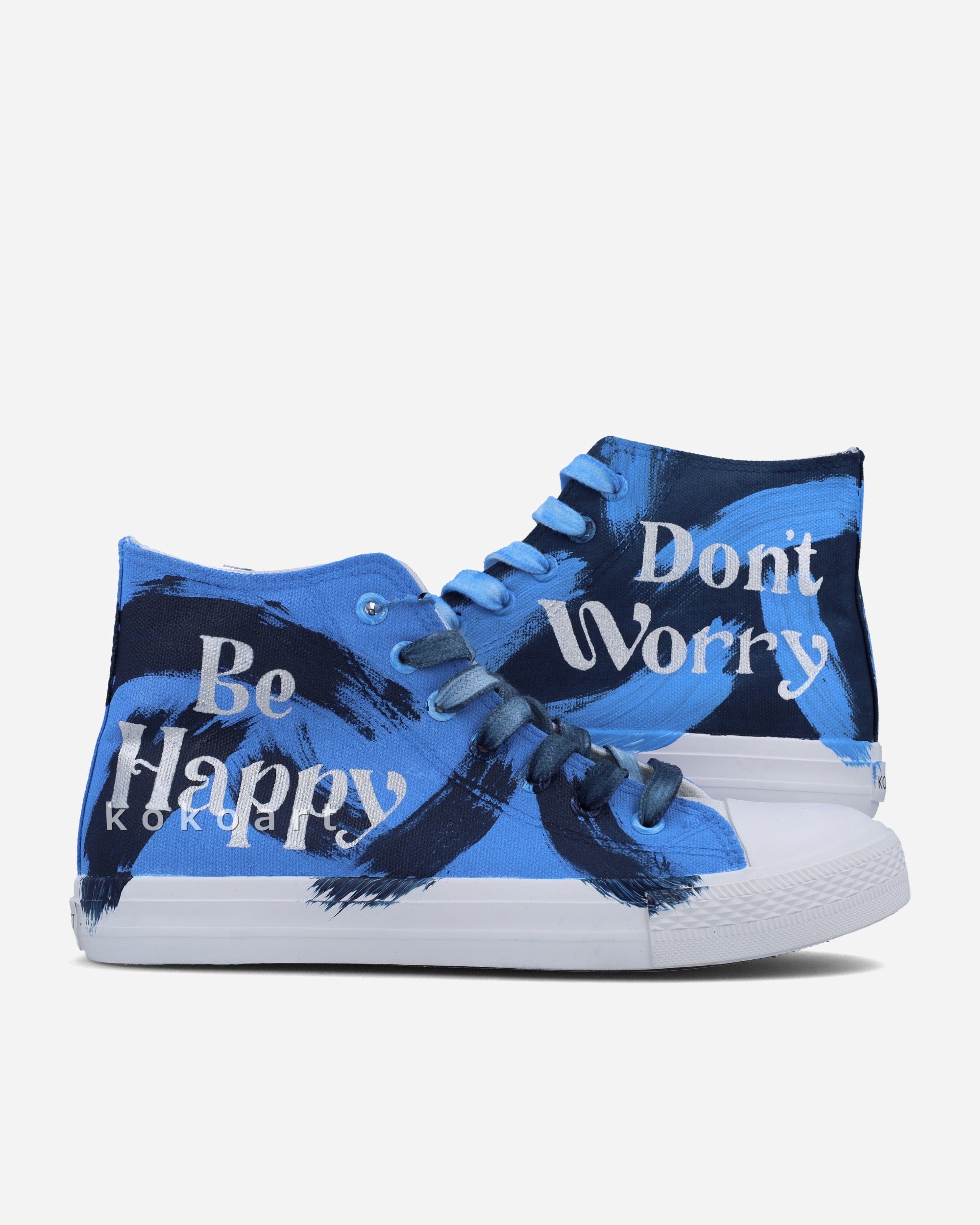 Don't Worry Be Happy Hand Painted Shoes