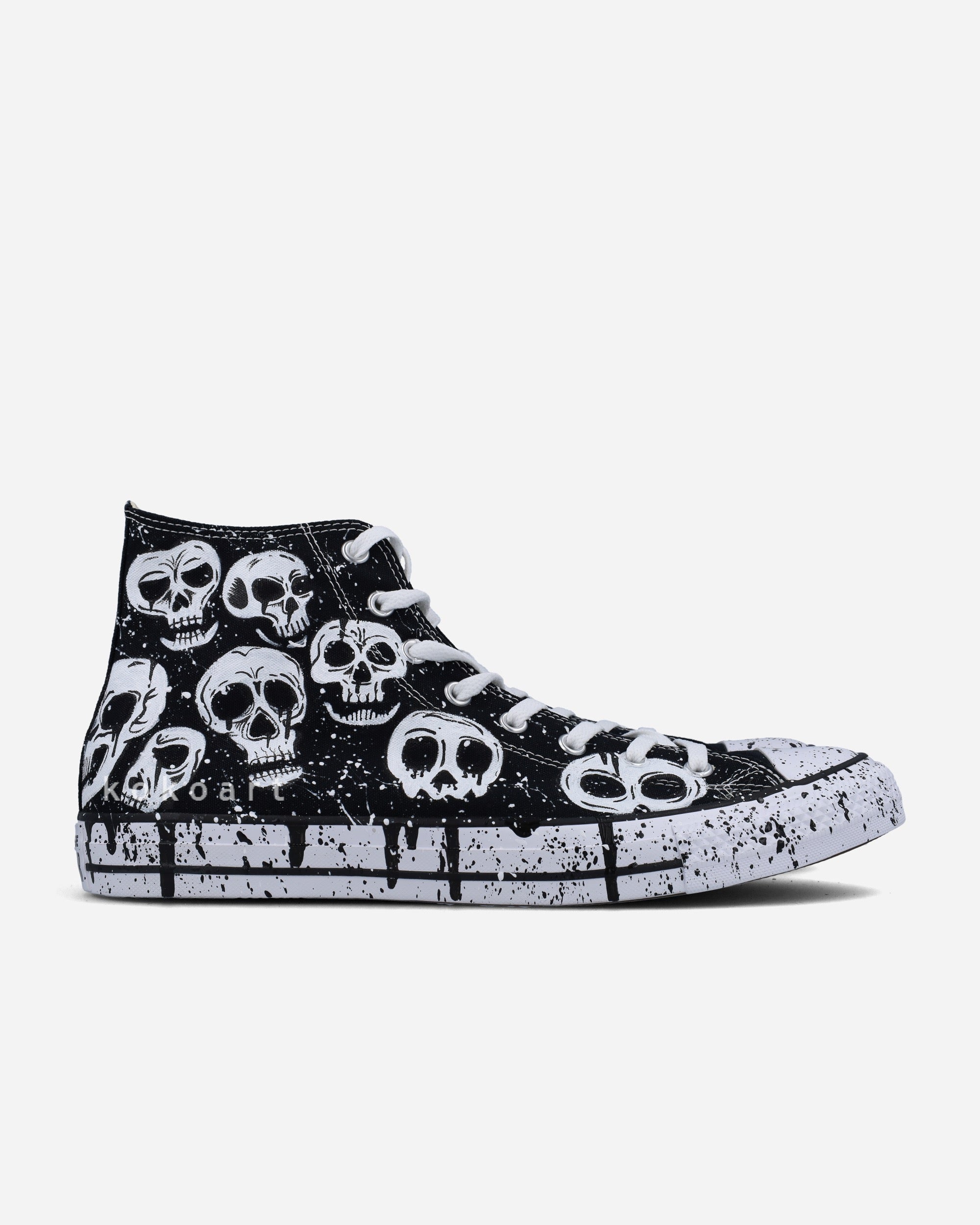 All Star Hand Painted Melting Skulls