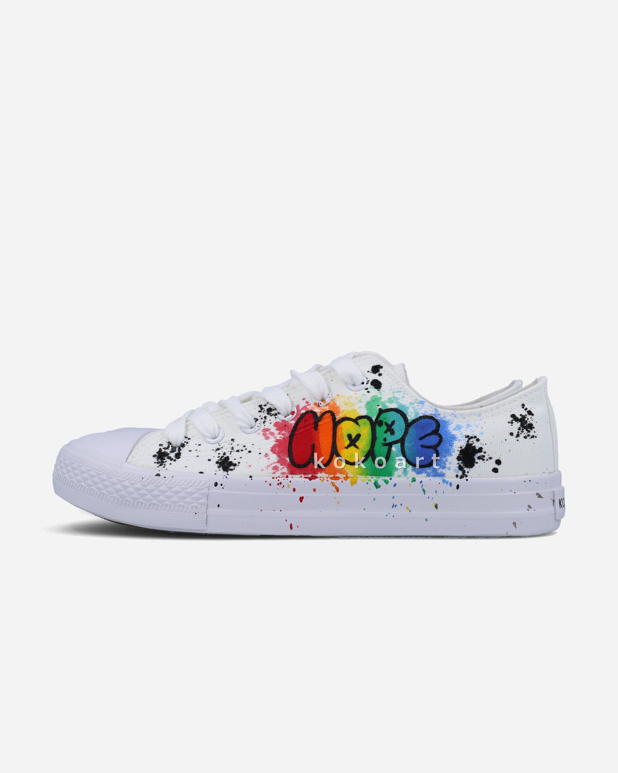 Love Hope Colour Splash Hand Painted Shoes