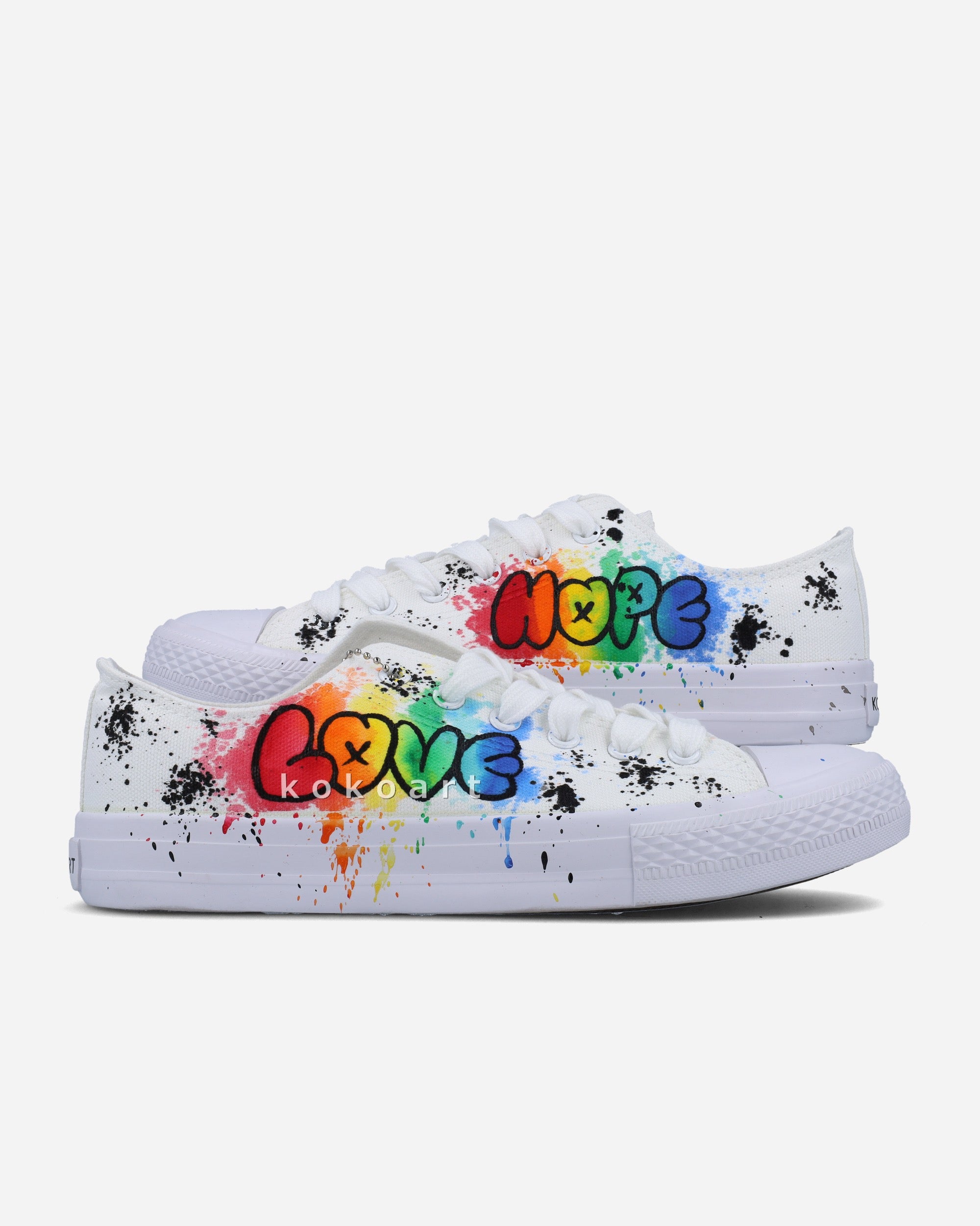 Love Hope Colour Splash Hand Painted Shoes