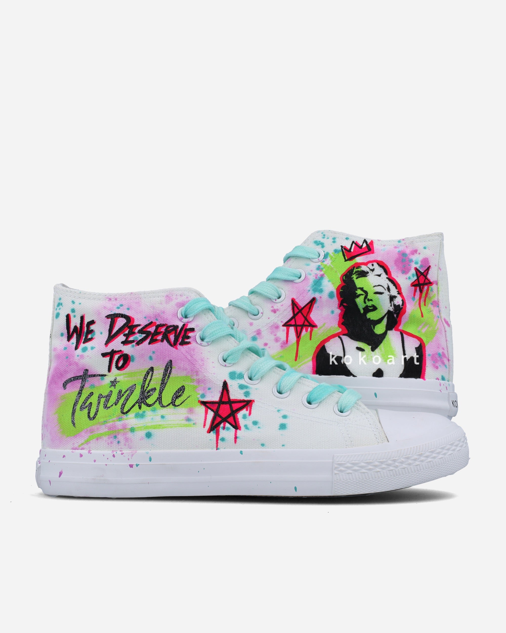 You Deserve to Twinkle Hand Painted Shoes