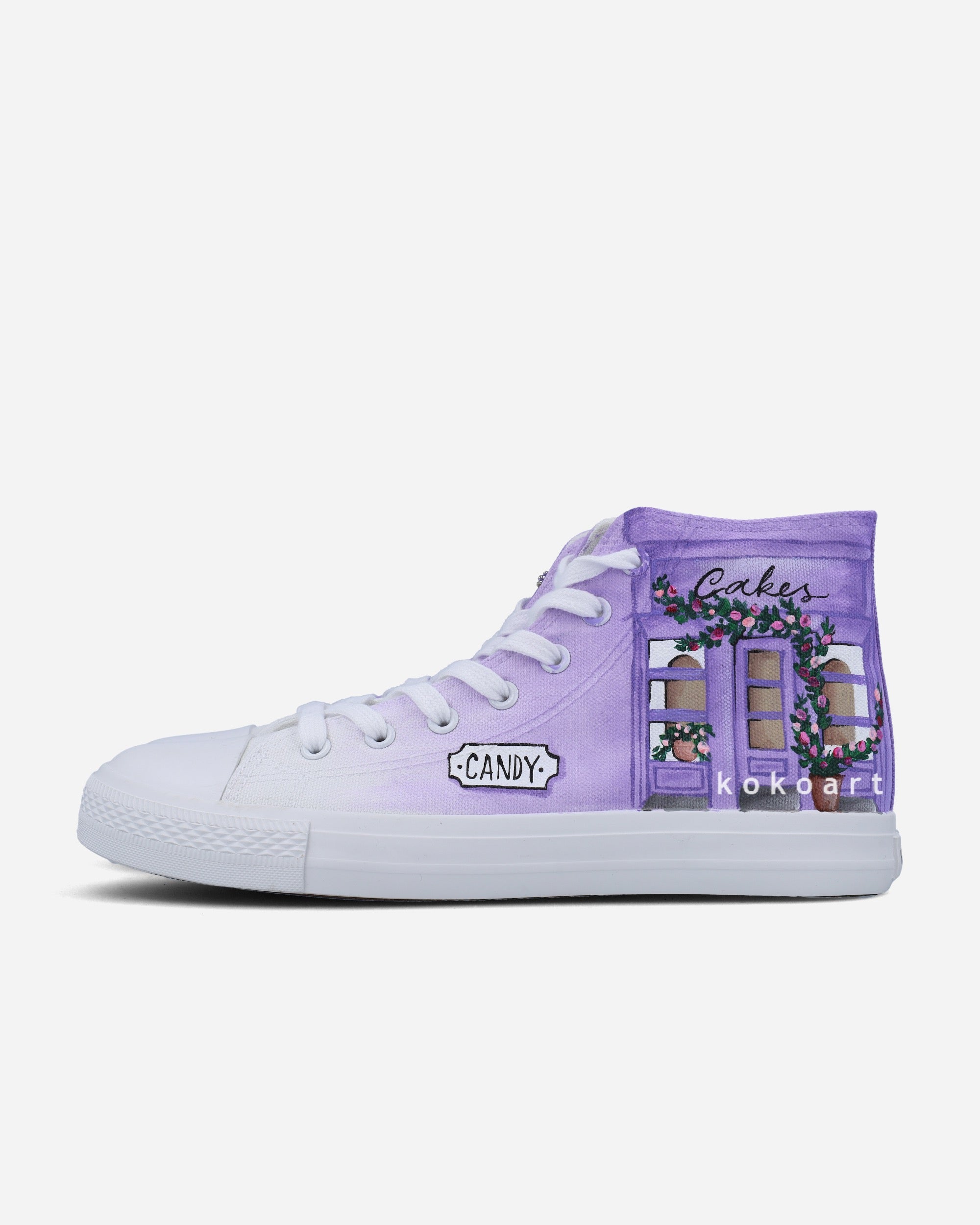 London Lilac Hand Painted Shoes