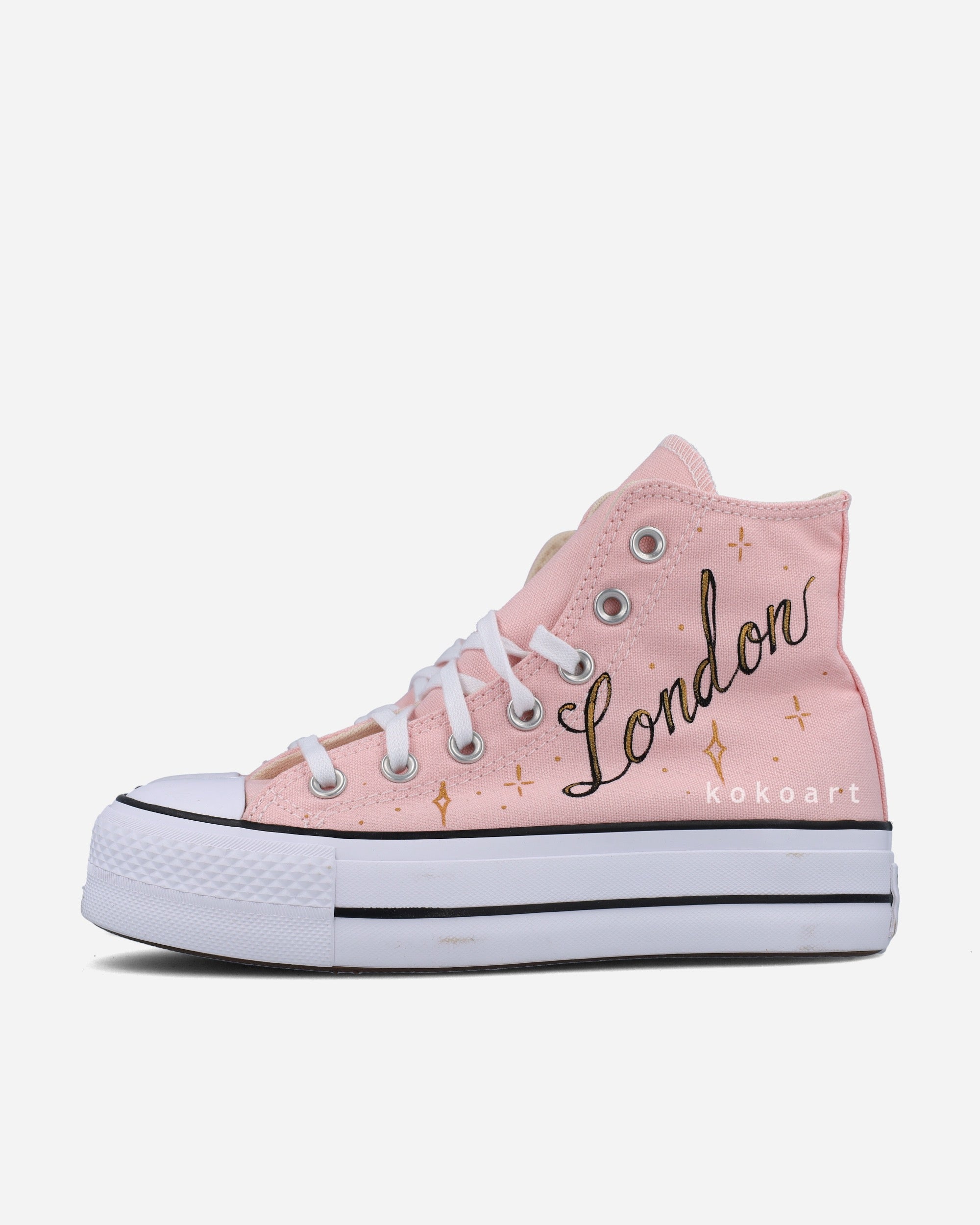 All Star Platforms Hand Painted London Design
