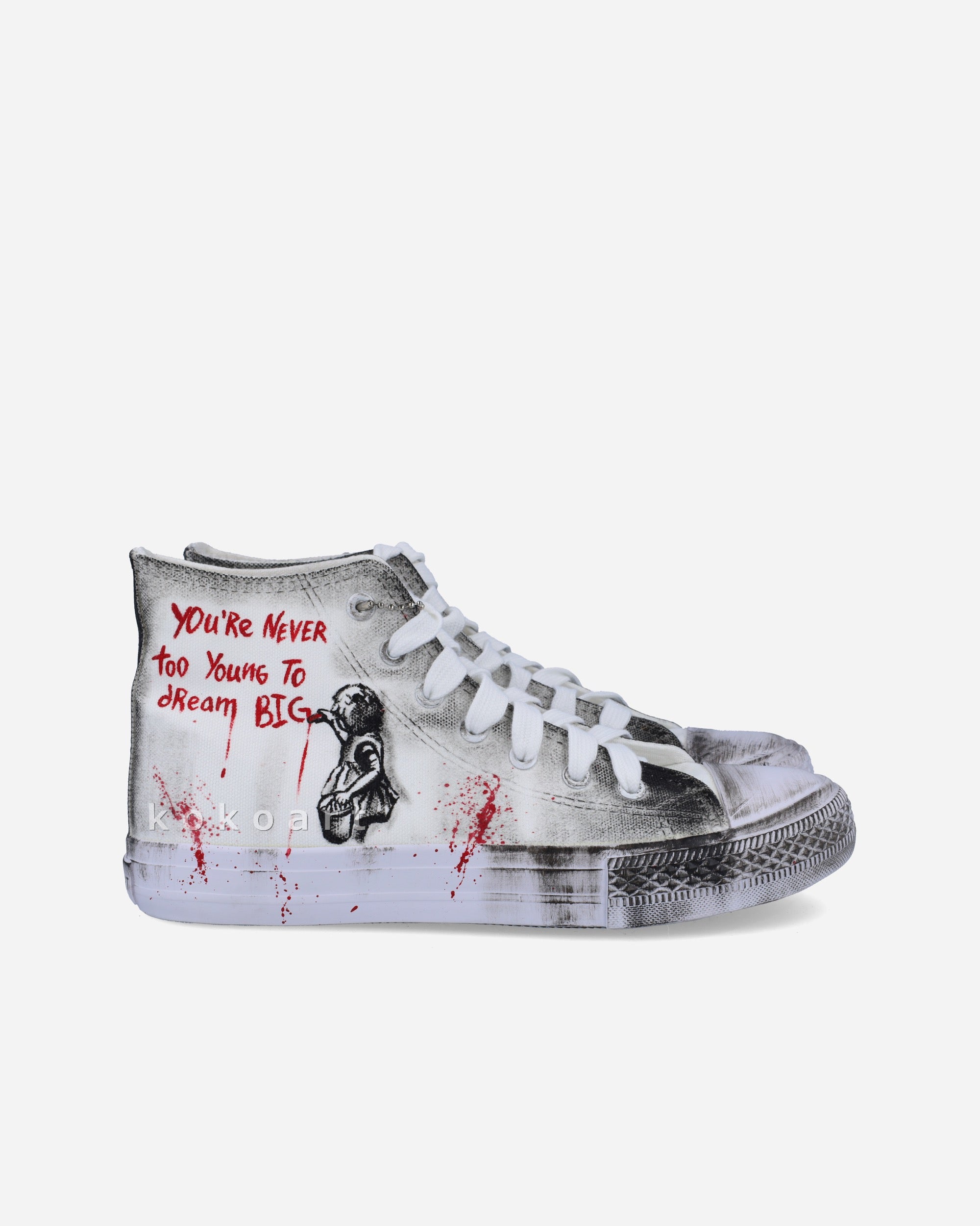 Banksy Hand Painted Shoes
