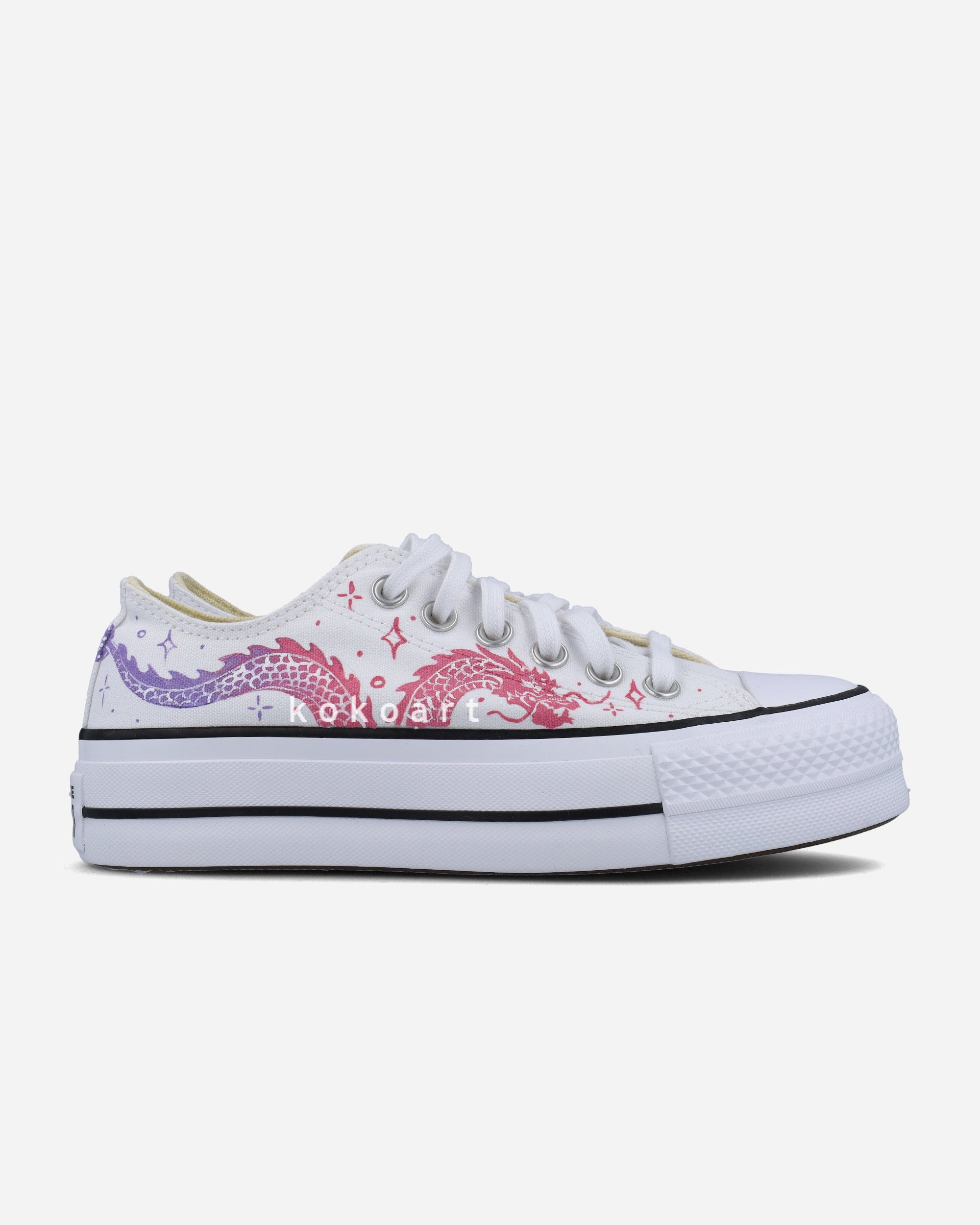 All Star Platforms Hand Painted Dragon