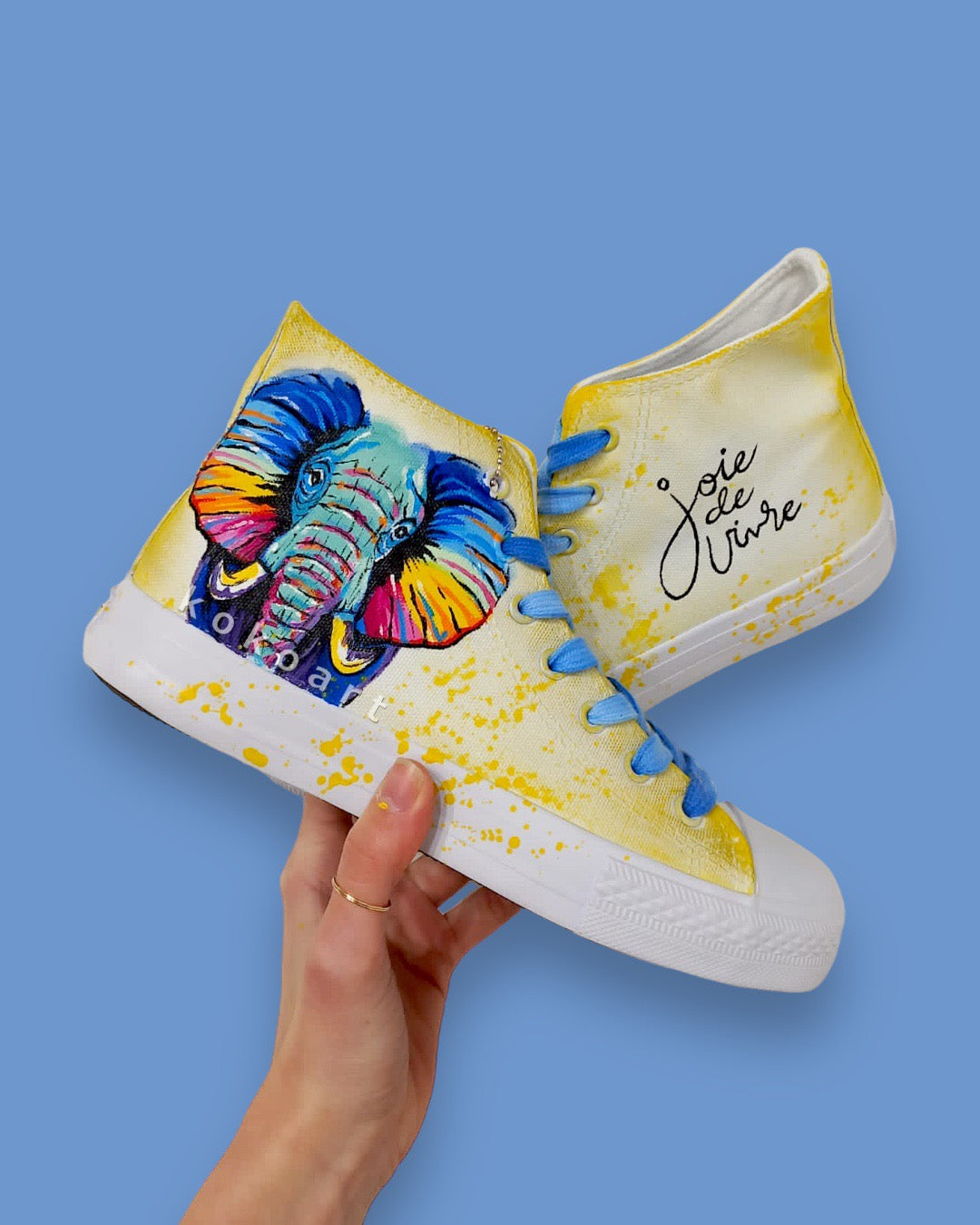 Elephant  Hand Painted Shoes