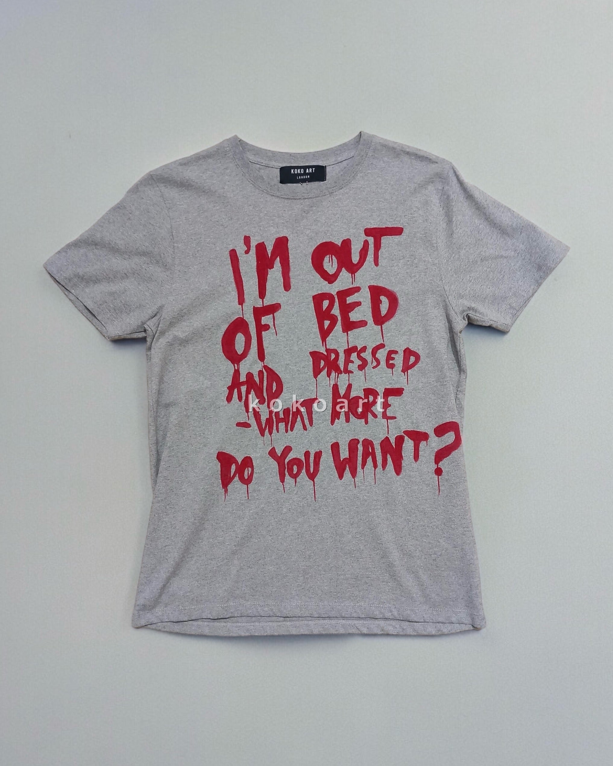 Red Quote - Hand painted Organic Cotton Clothing