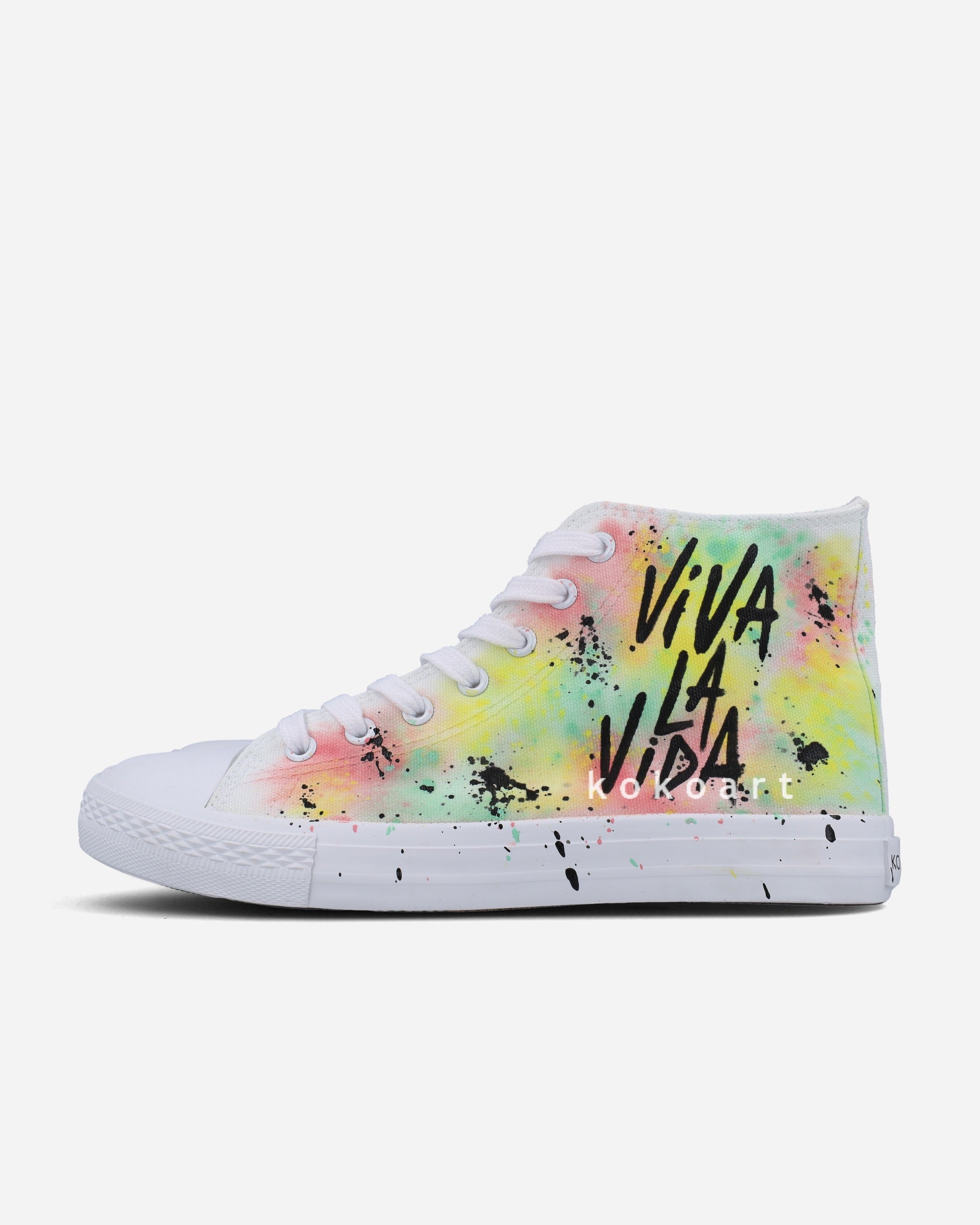 Frida Kahlo Sketchy Portrait Viva la Vida Hand Painted Shoes